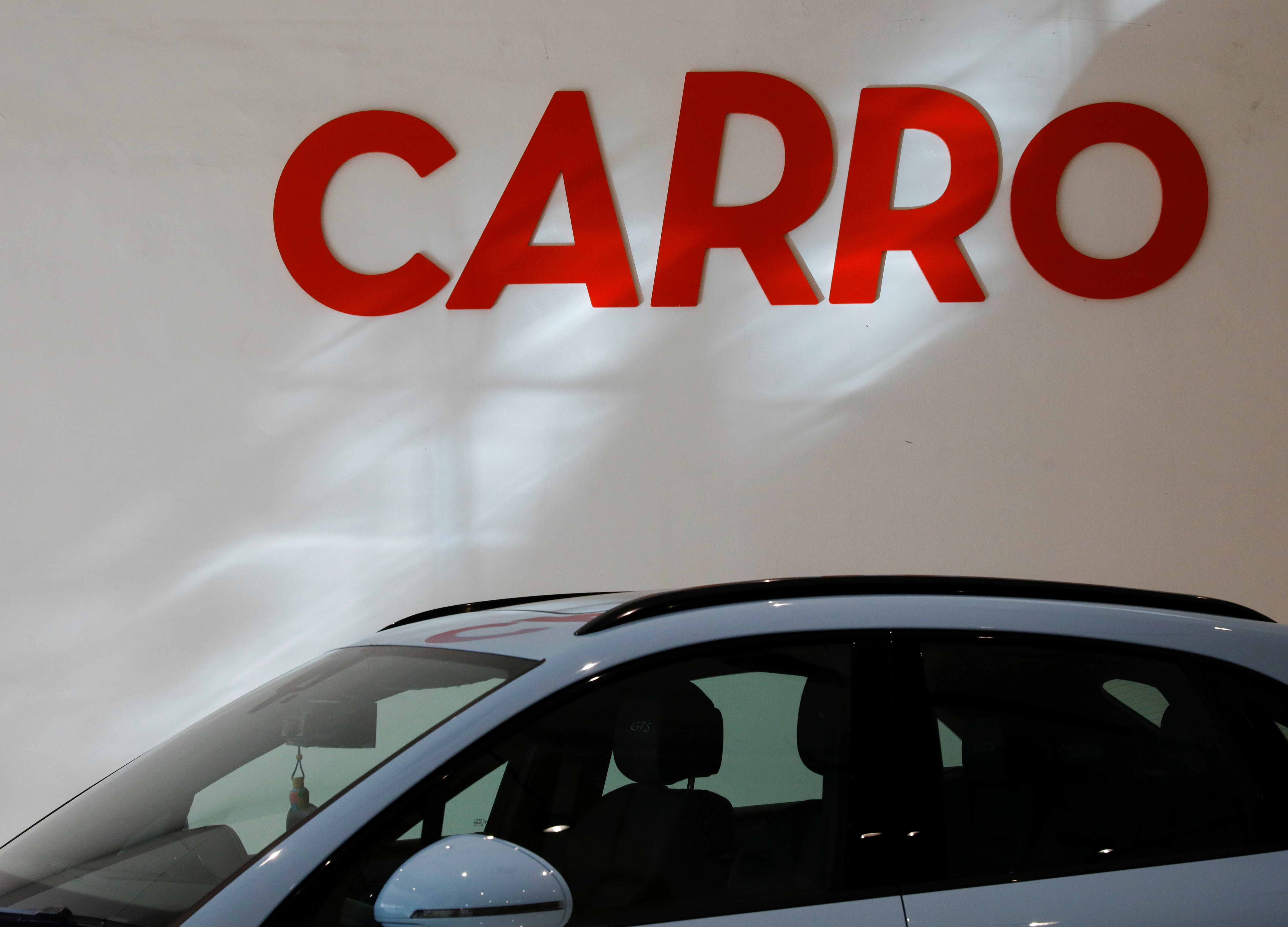 A view of the Carro signage at their showroom in Singapore