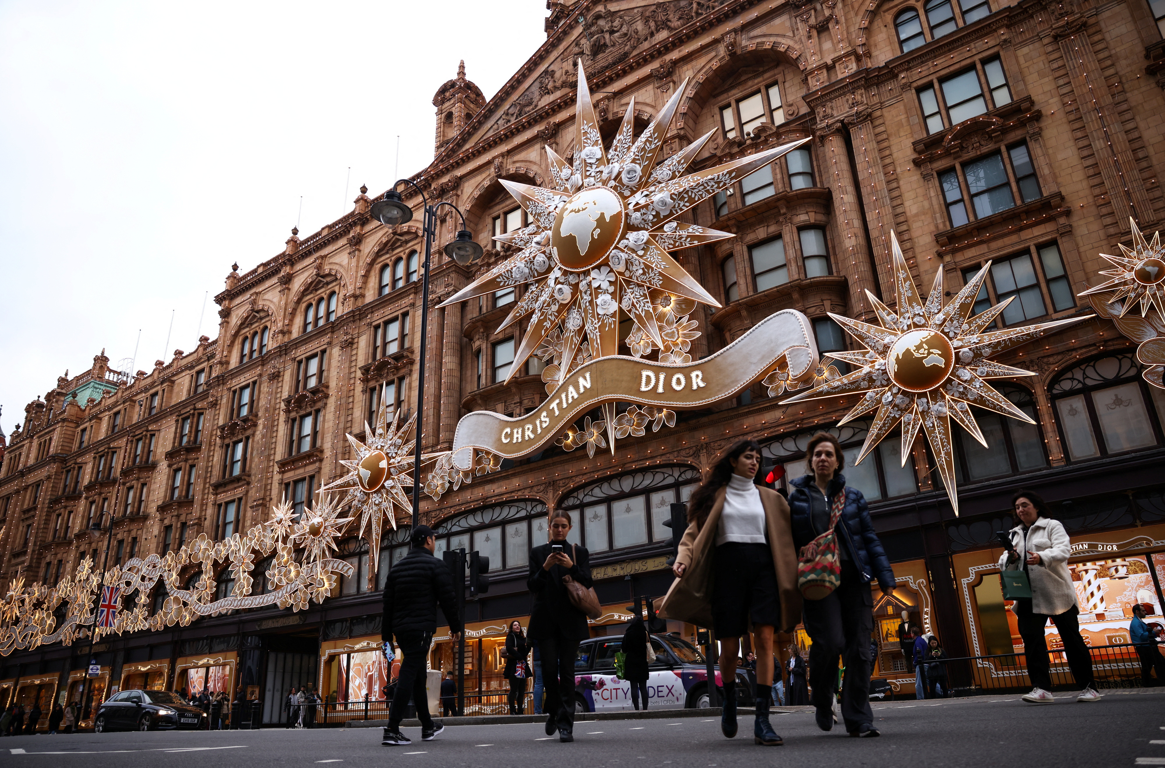 Dior transforms Harrods in London with glittering holiday light