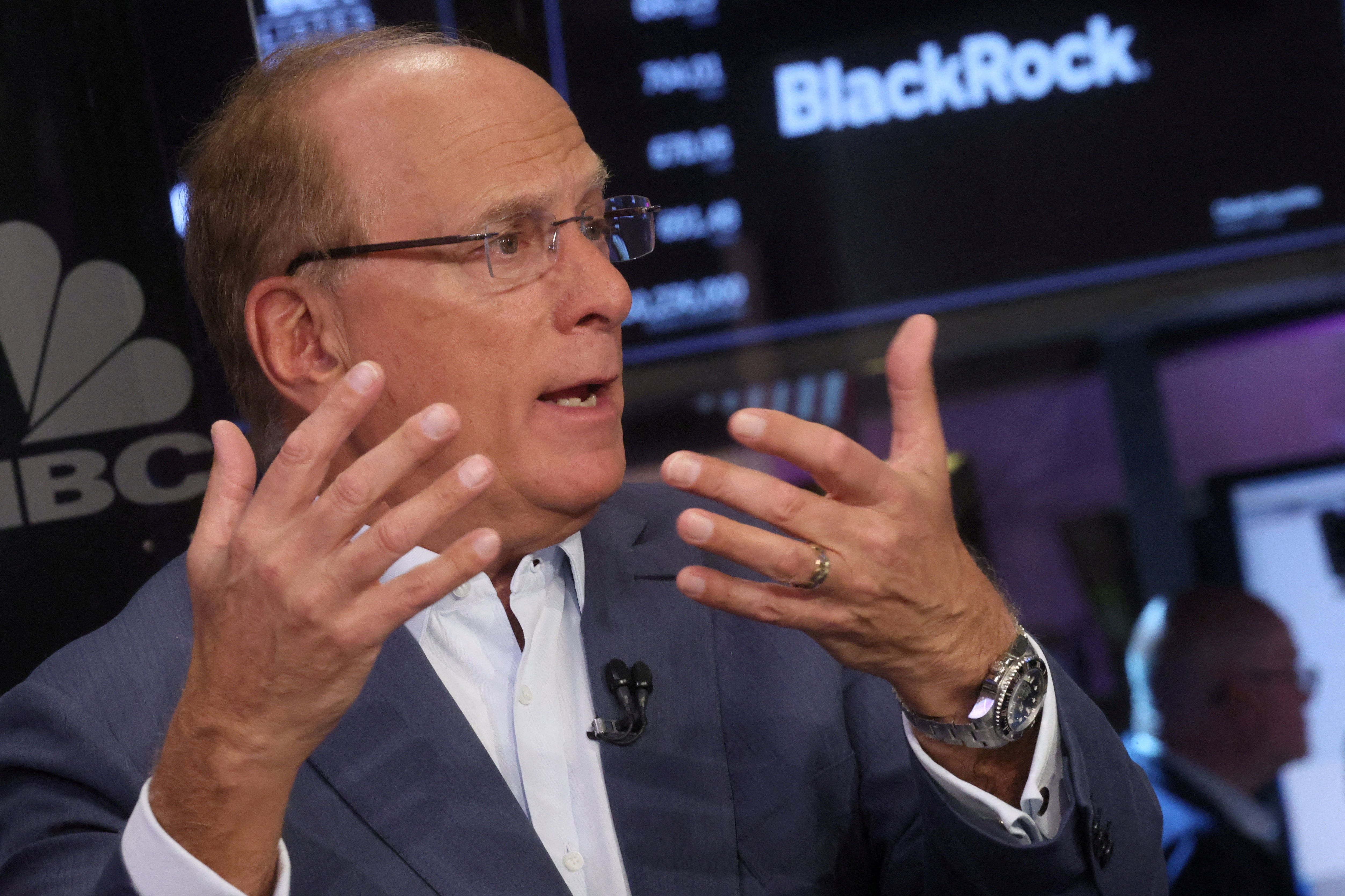 BlackRock Chairman and CEO Larry Fink at the NYSE in New York