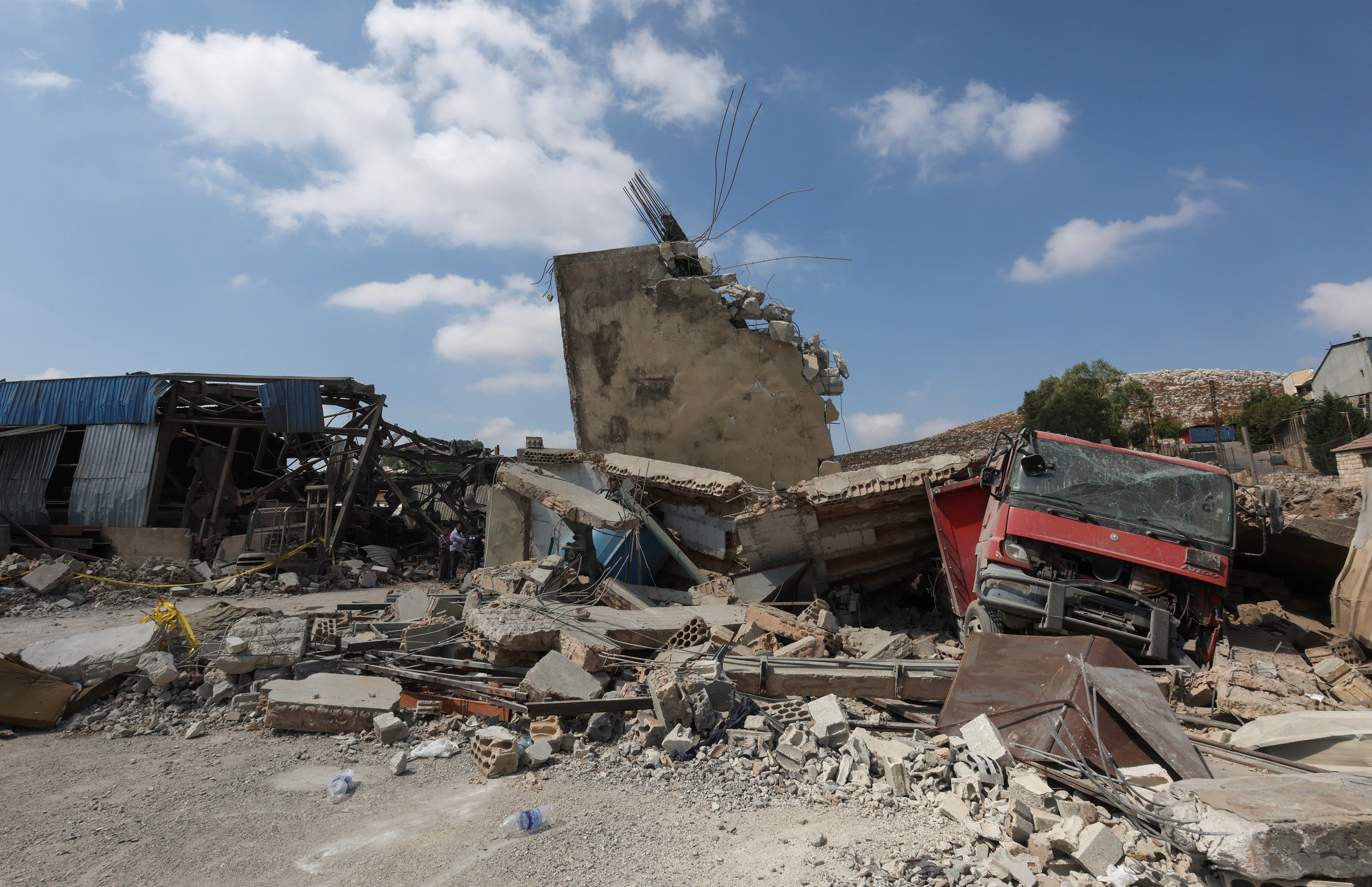 Aftermath of Israeli strike in al-Kfour, southern Lebanon