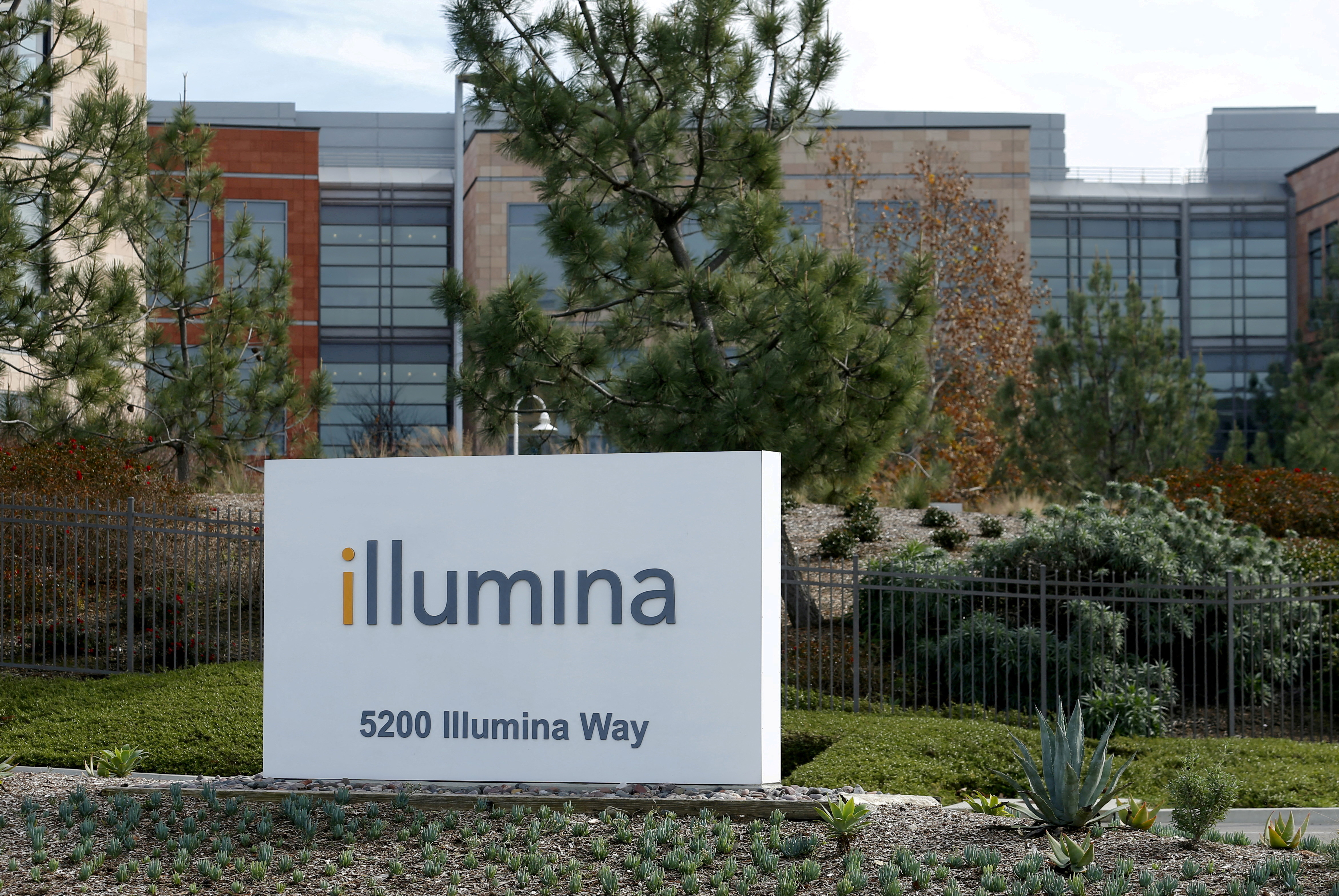The offices of gene sequencing company Illumina Inc are shown in San Diego, California