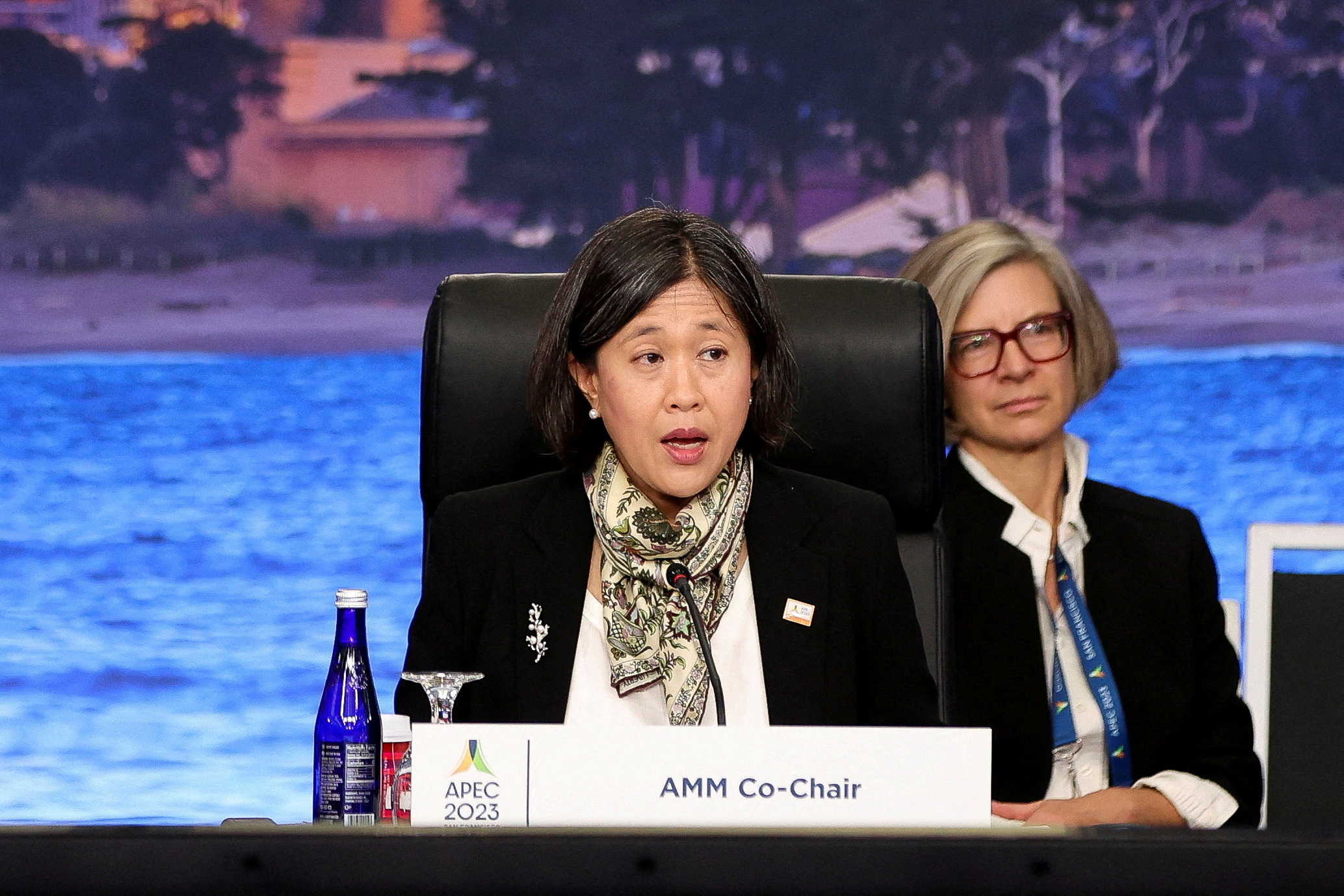 U.S. Trade Representative Katherine Tai speaks during an APEC meeting in San Francisco,