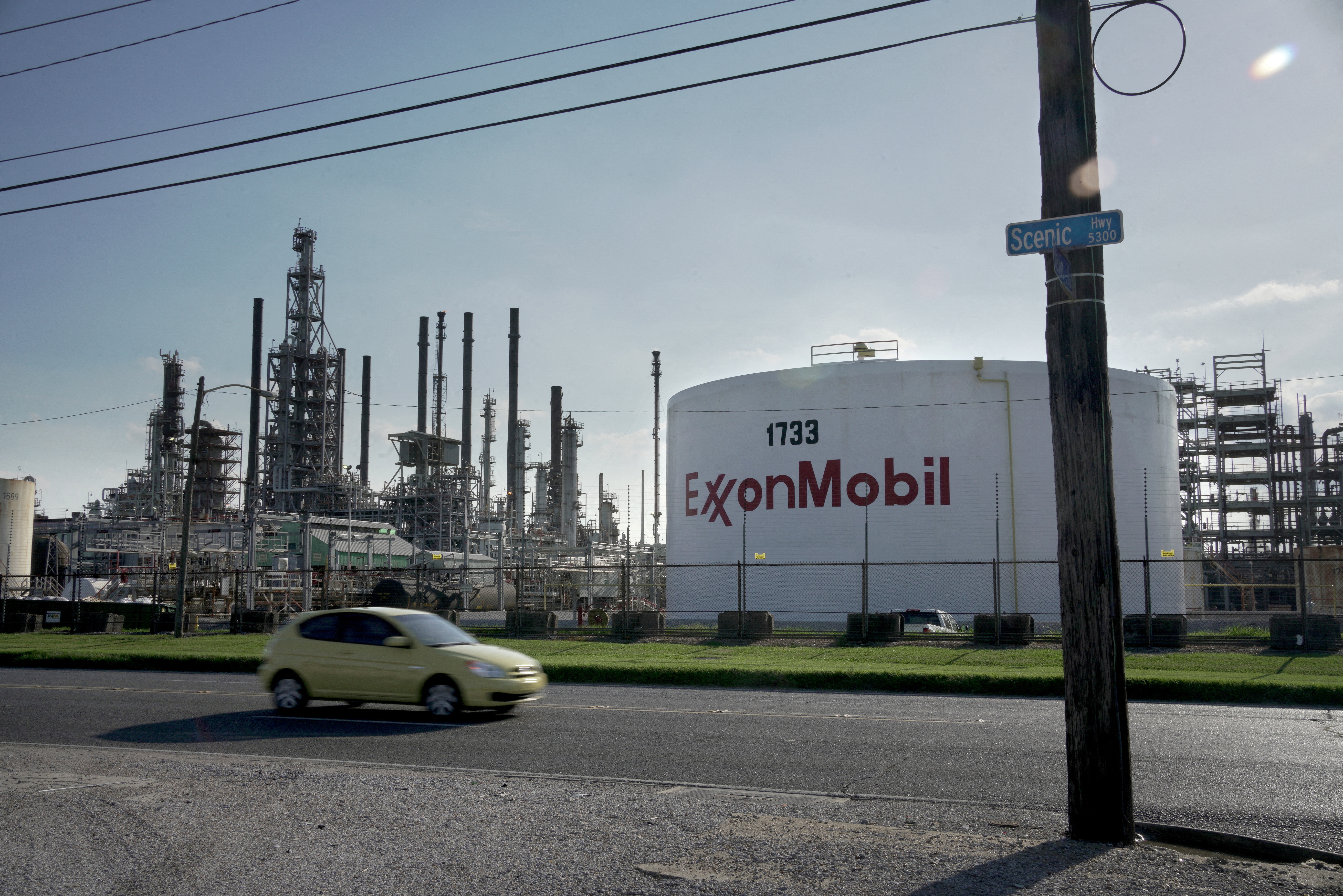 A view of the ExxonMobil Baton Rouge Refinery in Baton Rouge, Louisiana