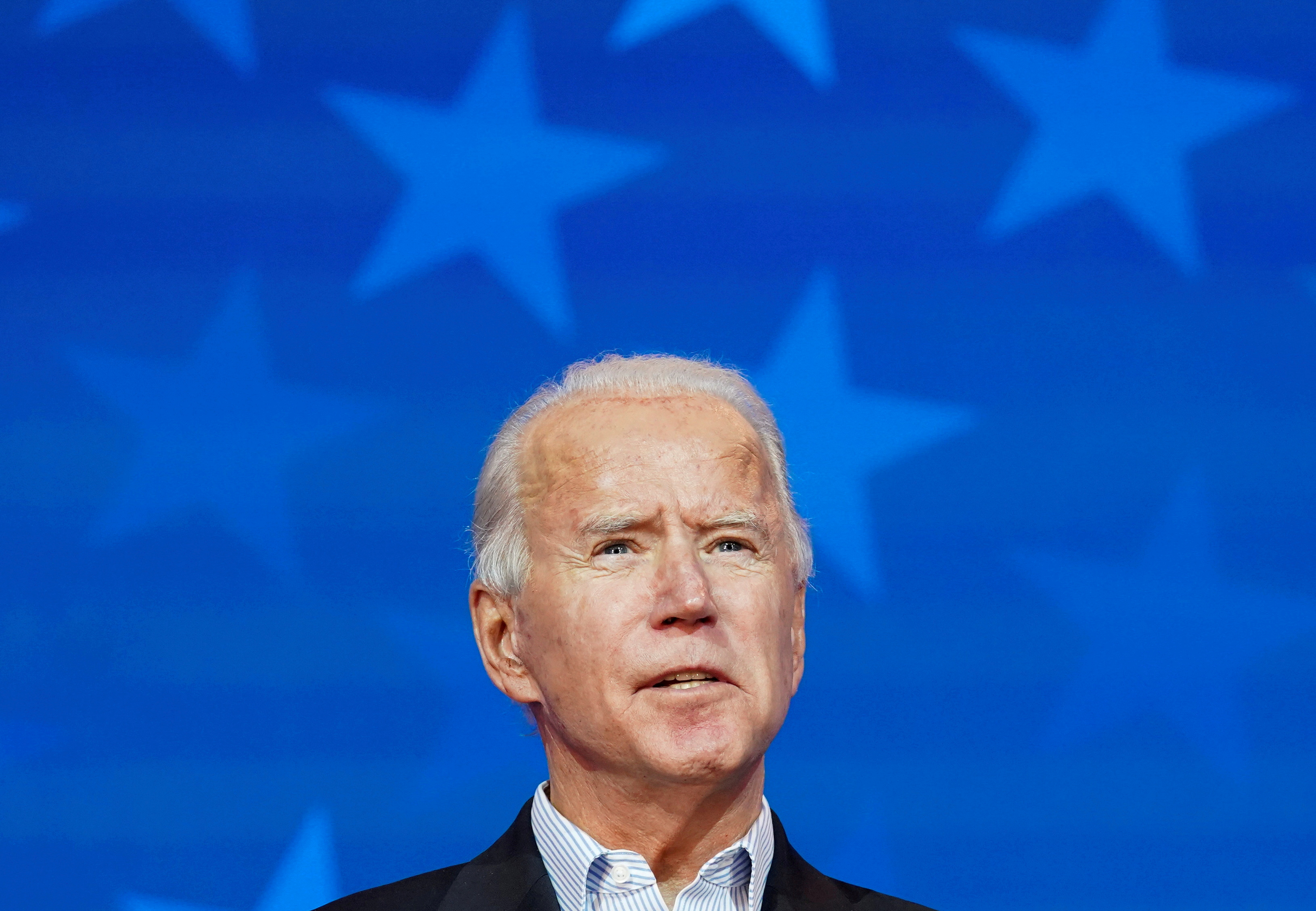 Democratic U.S. presidential nominee Biden speaks about the 2020 presidential election in Wilmington, Delaware