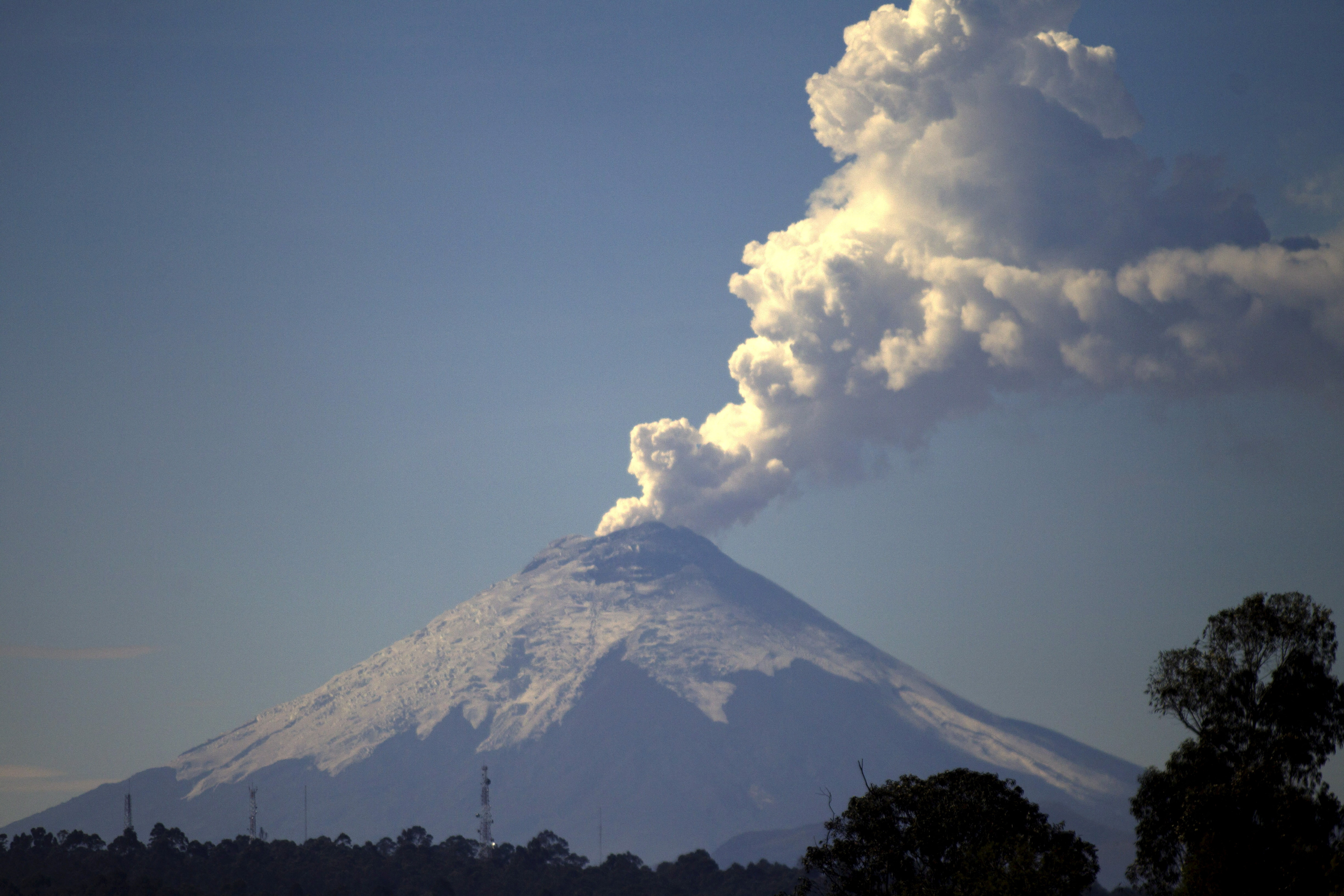 The Cotopaxi Volcano, one of the world's highest active volcanoes in Ecuador is seen from Quito