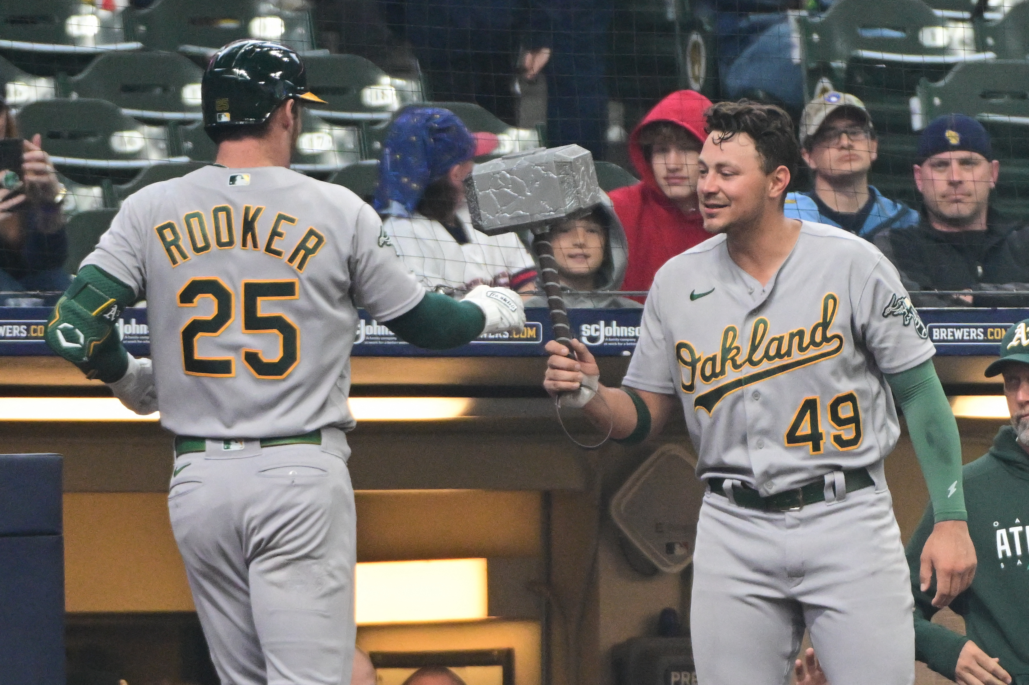 Seth Brown, Brent Rooker go back to back as A's sweep Brewers