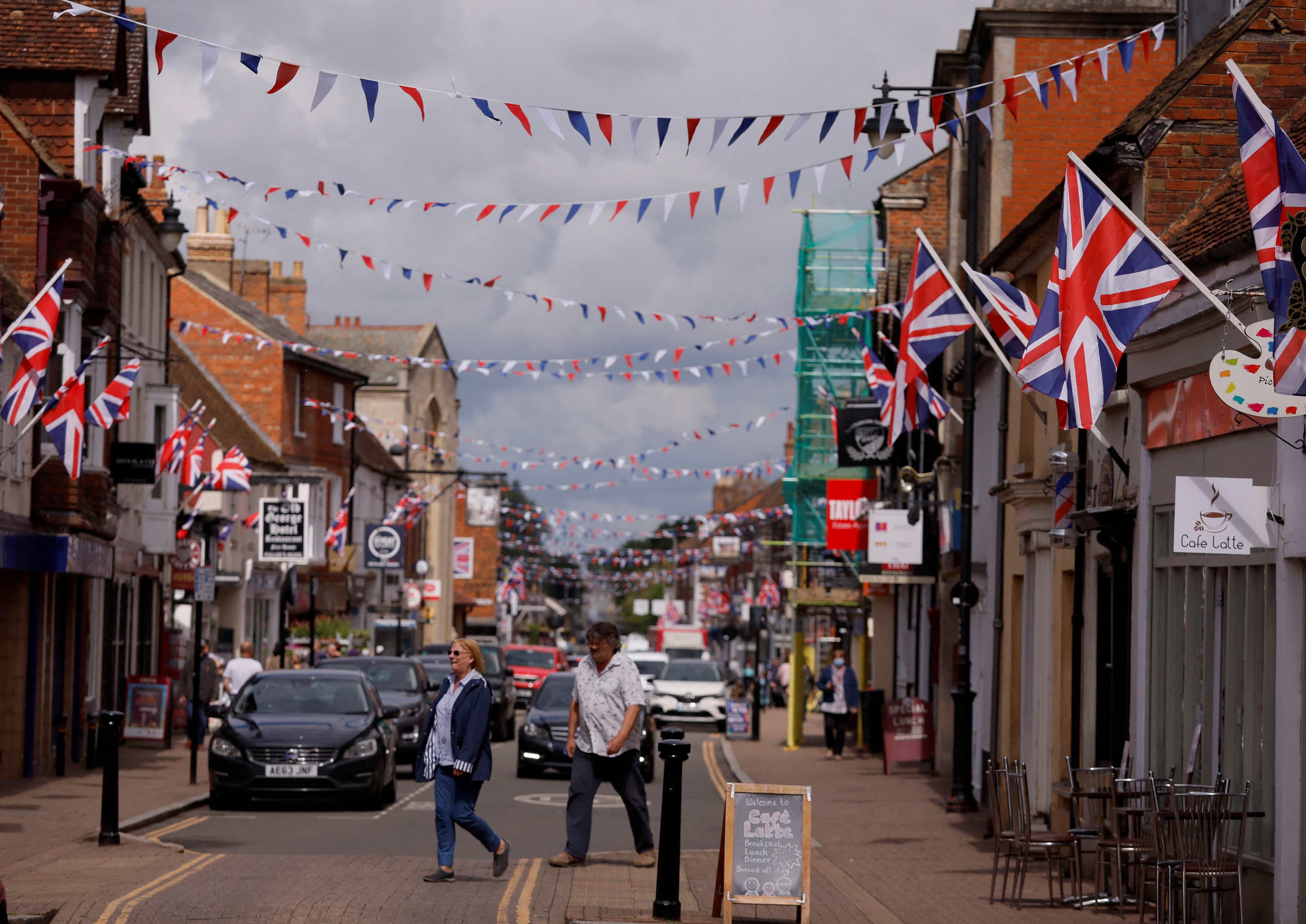 Queen's Platinum Jubilee preperations in Stony Stratford
