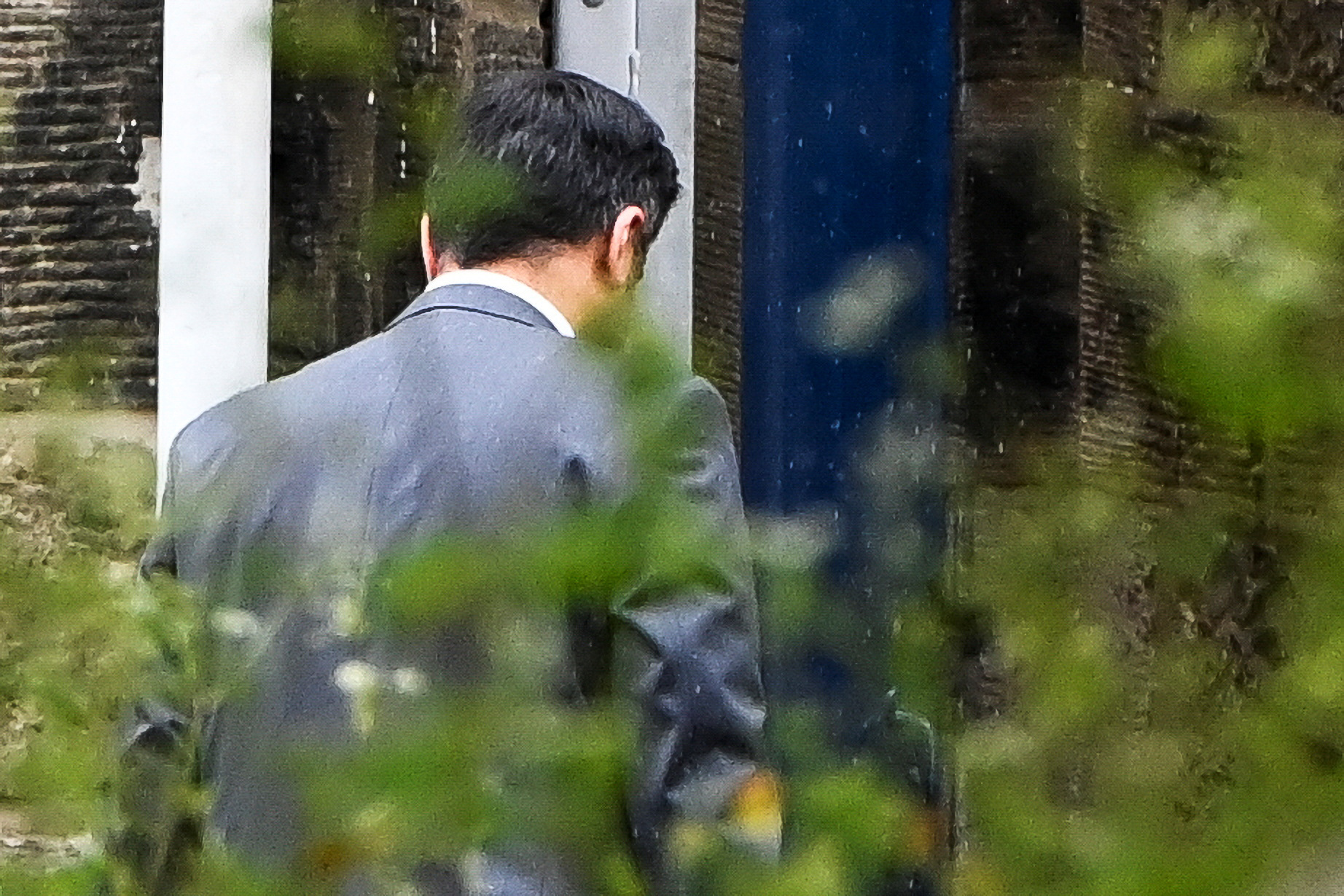 Scottish First Minister Humza Yousaf arrives for a press conference at Bute House, Edinburgh