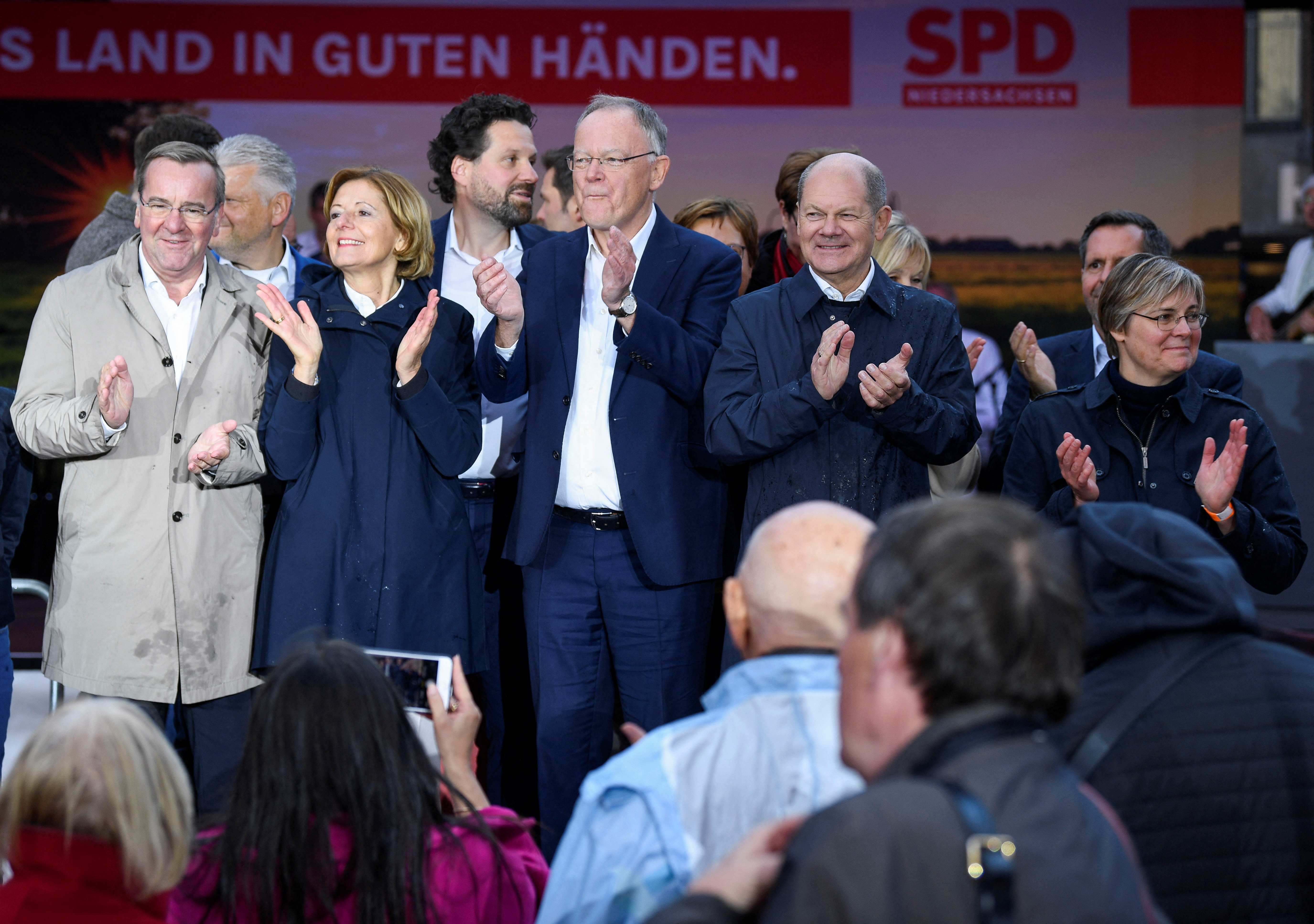 German Chancellor Scholz campaigns in German regional elections