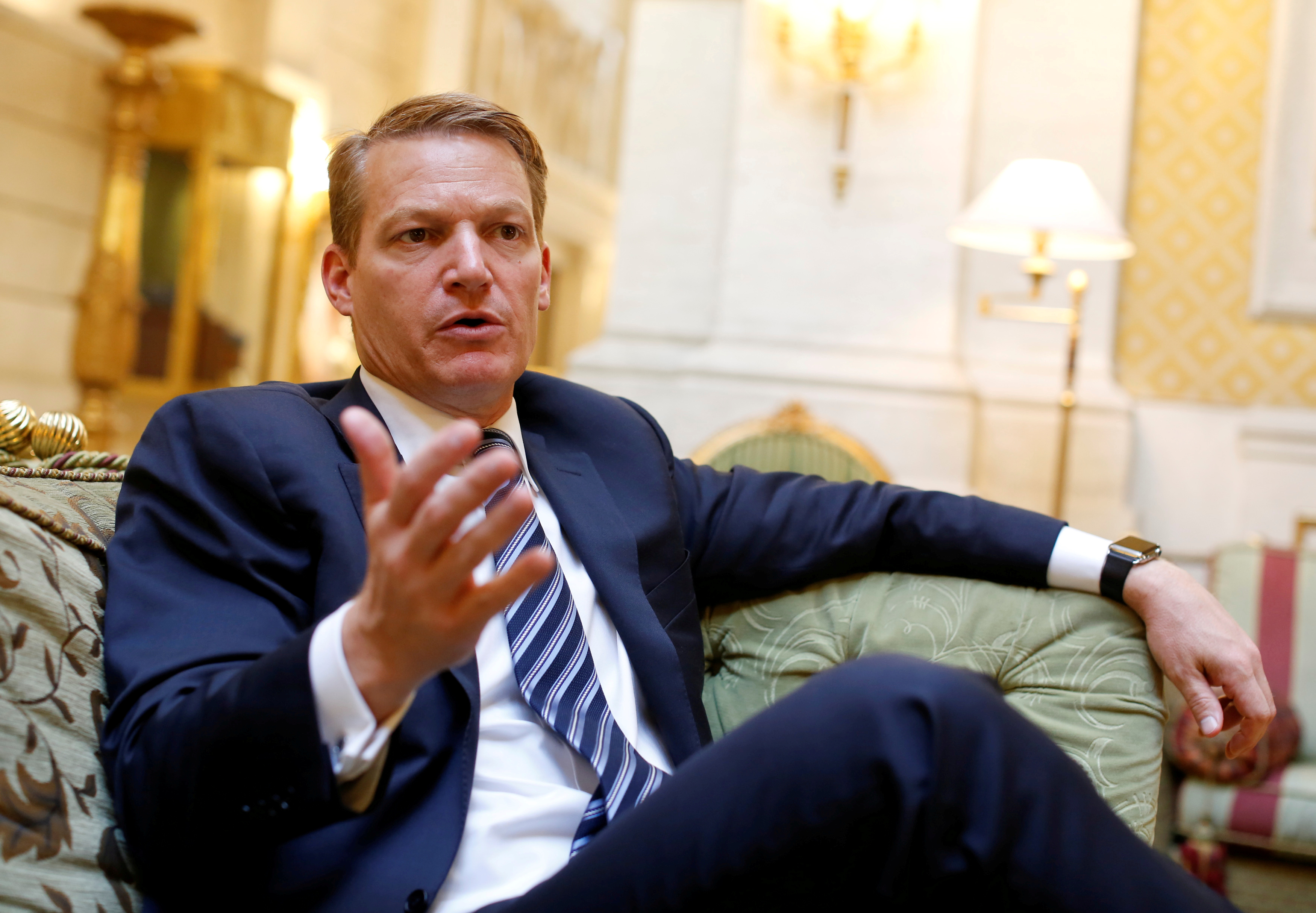 FireEye CEO Kevin Mandia is seen during an interview in Rome