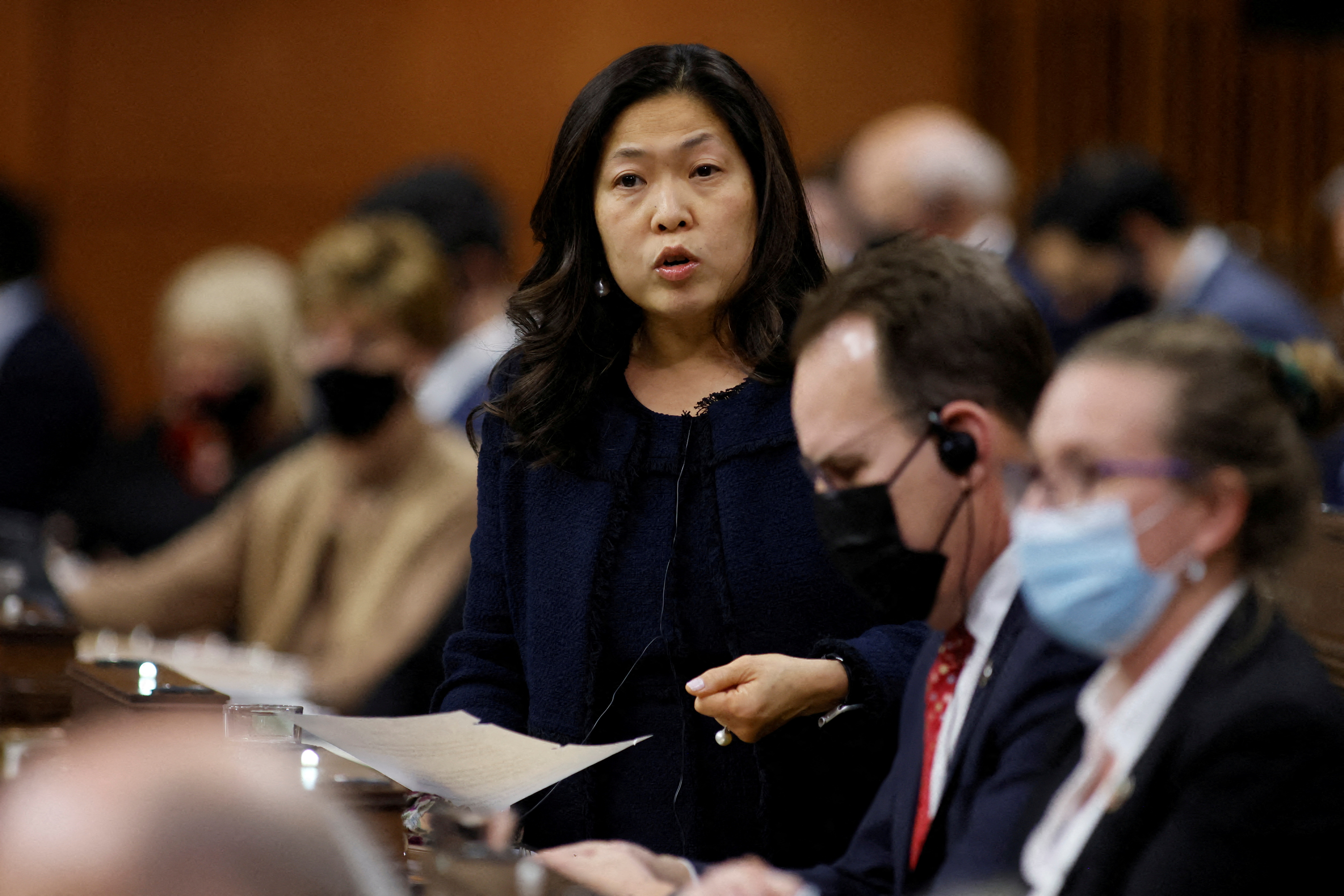 Canada's Minister of International Trade, Export Promotion, Small Business and Economic Development Mary Ng speaks during Question Period in the House of Commons on Parliament Hill in Ottawa, Ontario, Canada December 14, 2021. REUTERS/Blair Gable/File Photo