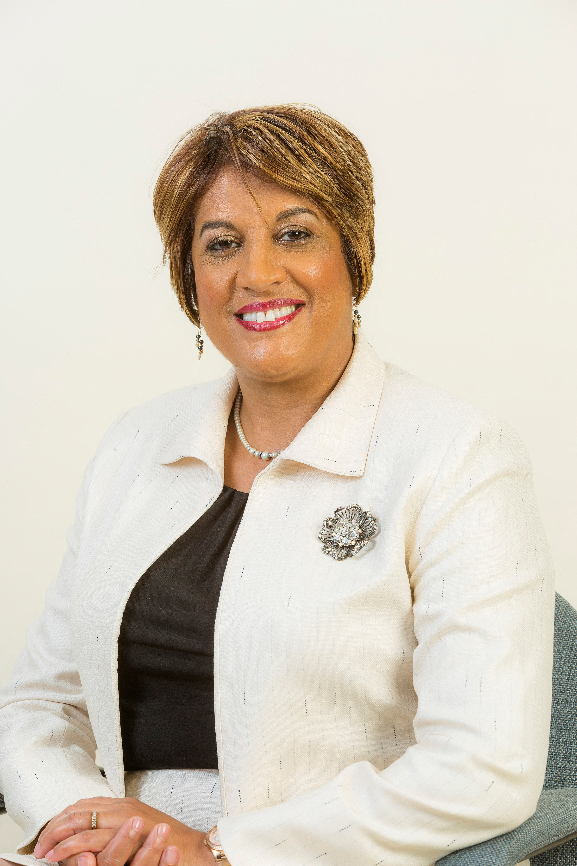 Deputy Governor Natalie Haynes, Banking and Currency Operations and Financial Markets Infrastructure Divisions of Bank of Jamaica, poses for a picture, in Kingston