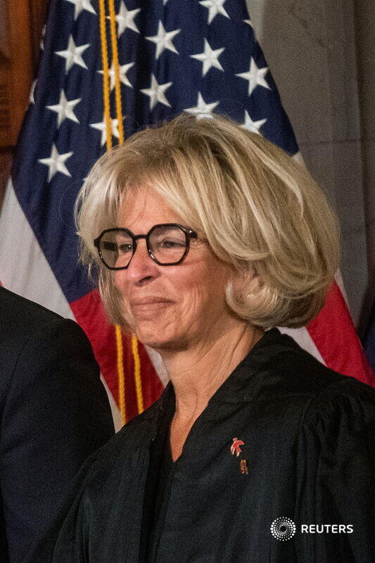 New York Chief Judge Janet DiFiore attends a swearing-in ceremony of New York Governor Kathy Hochul at the New York State Capitol, in Albany, New York