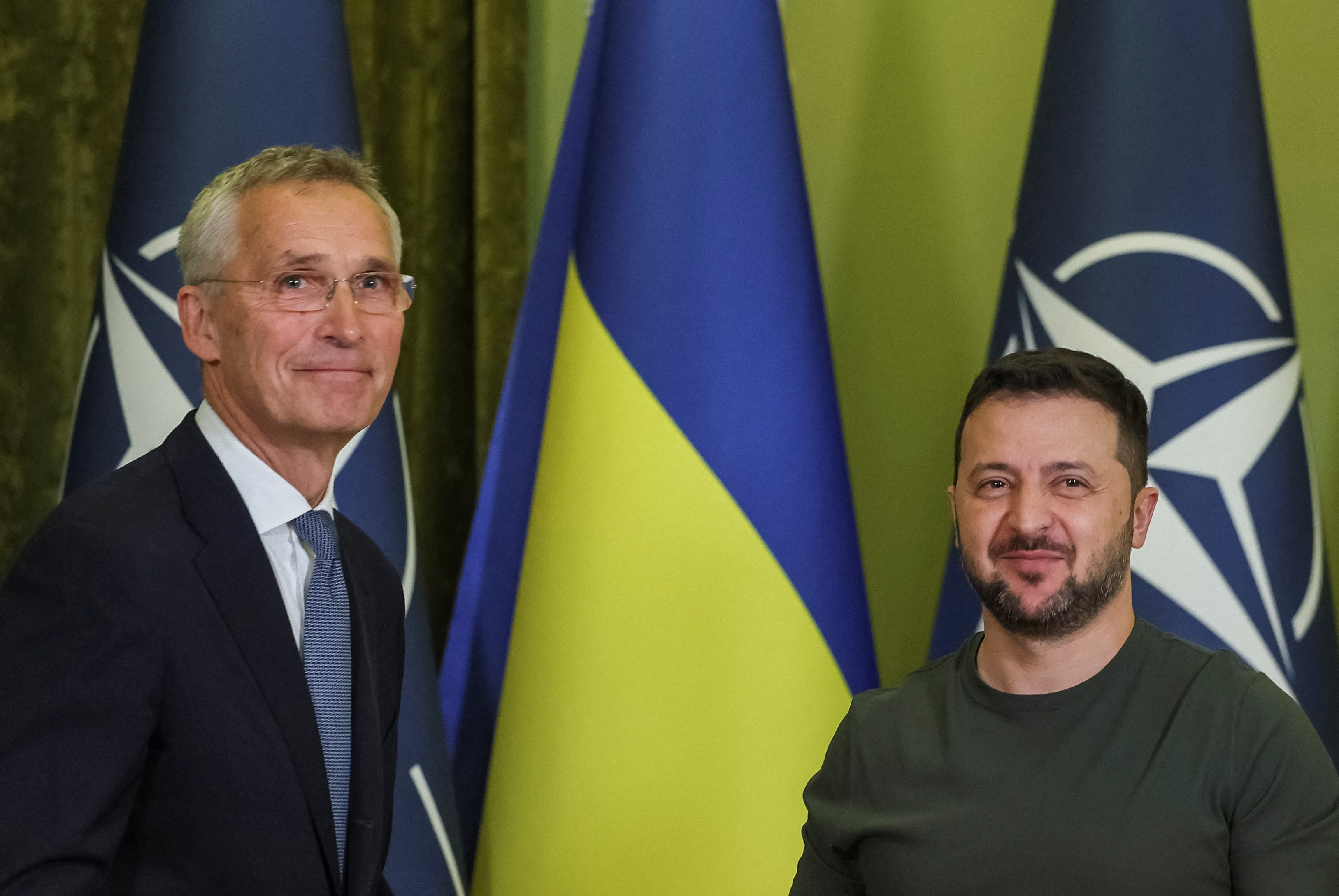 Ukraine's President Zelenskiy meets with NATO Secretary-General Stoltenberg in Kyiv