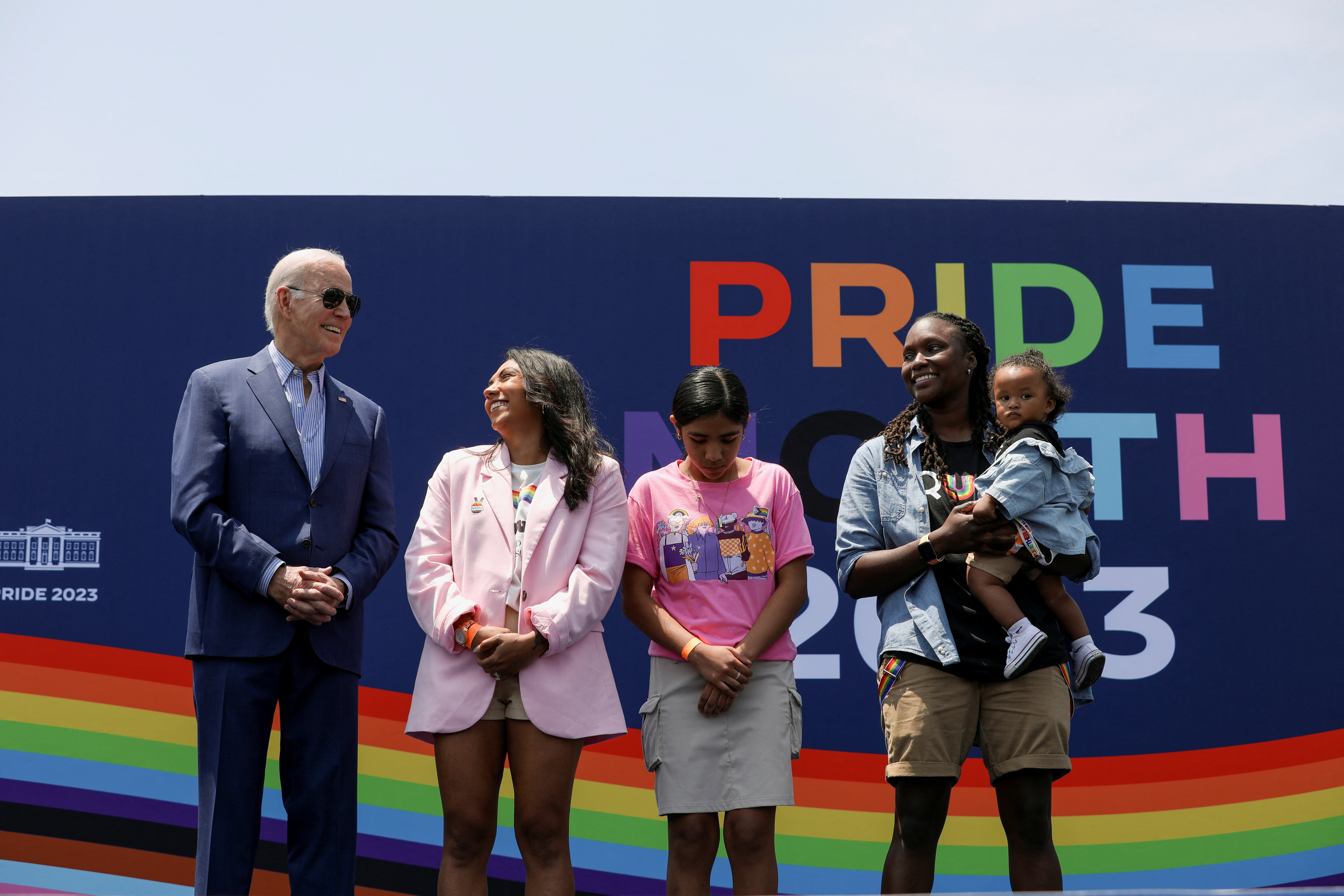 U.S. President Joe Biden hosts a Pride Celebration on the South Lawn of the White House, in Washington