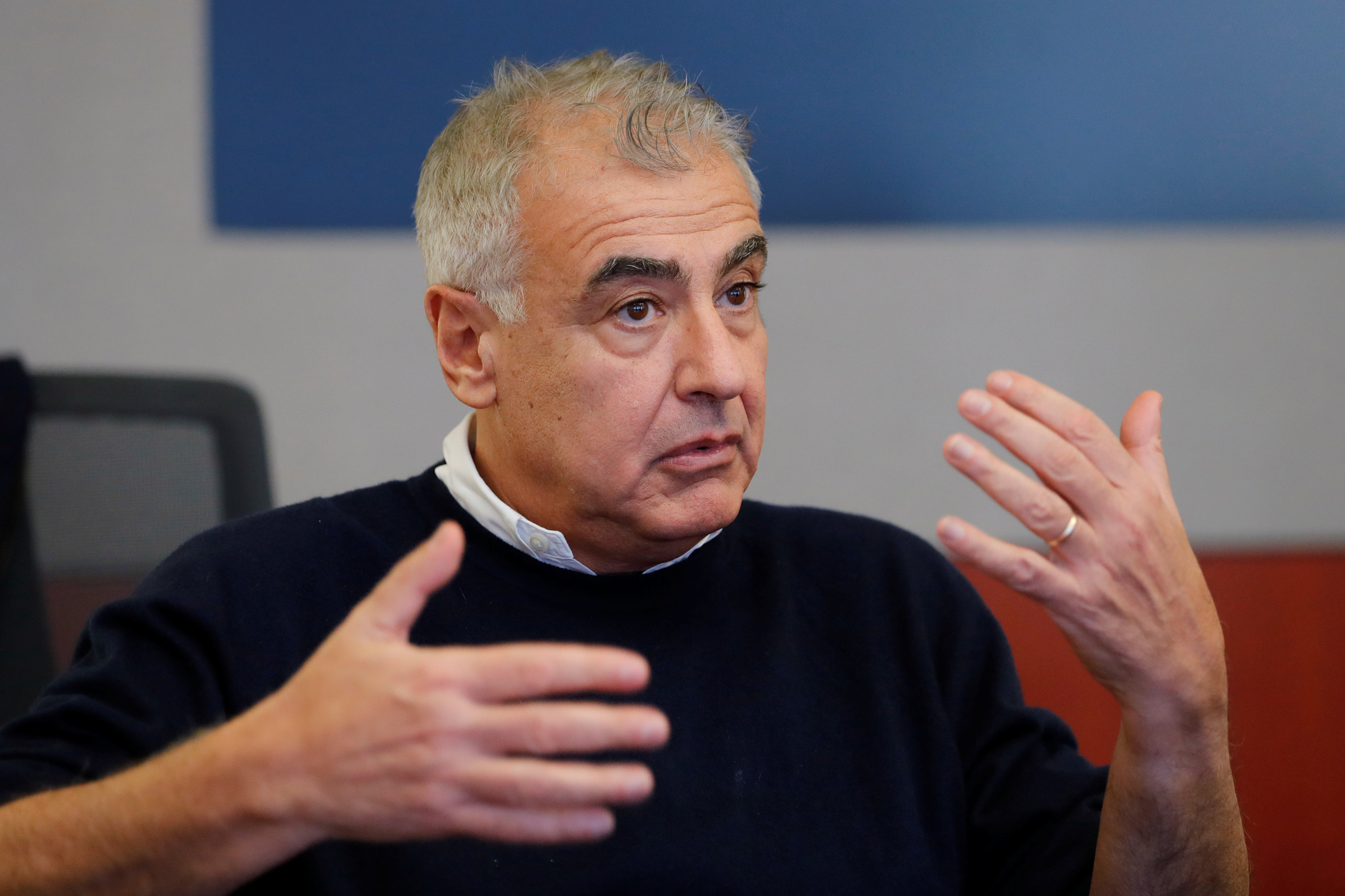 Marc Lasry, an American billionaire businessman and co-founder and chief executive officer of Avenue Capital Group speaks during a Reuters investment summit in New York City