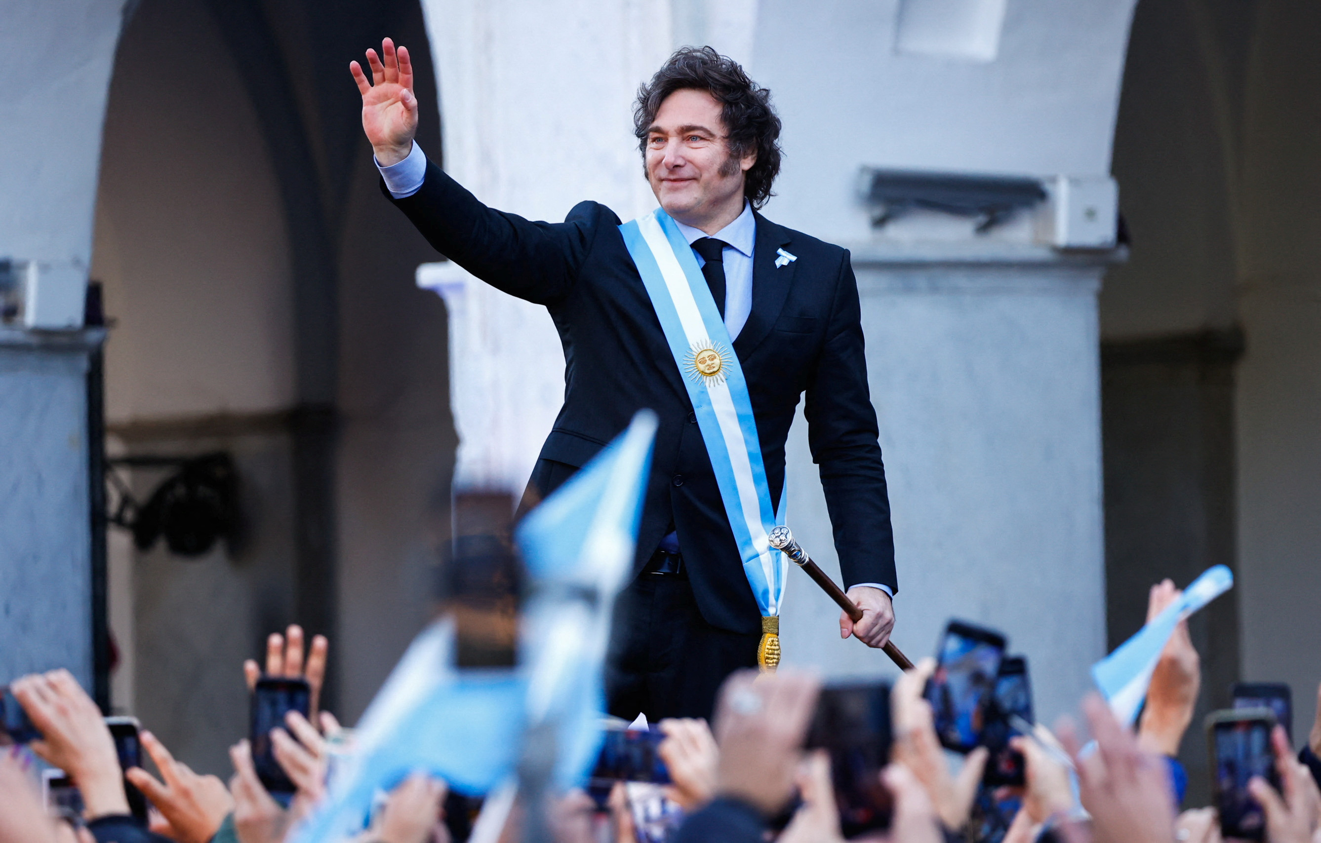 Argentina's President Milei commemorates the 214th anniversary of the May Revolution, in Cordoba