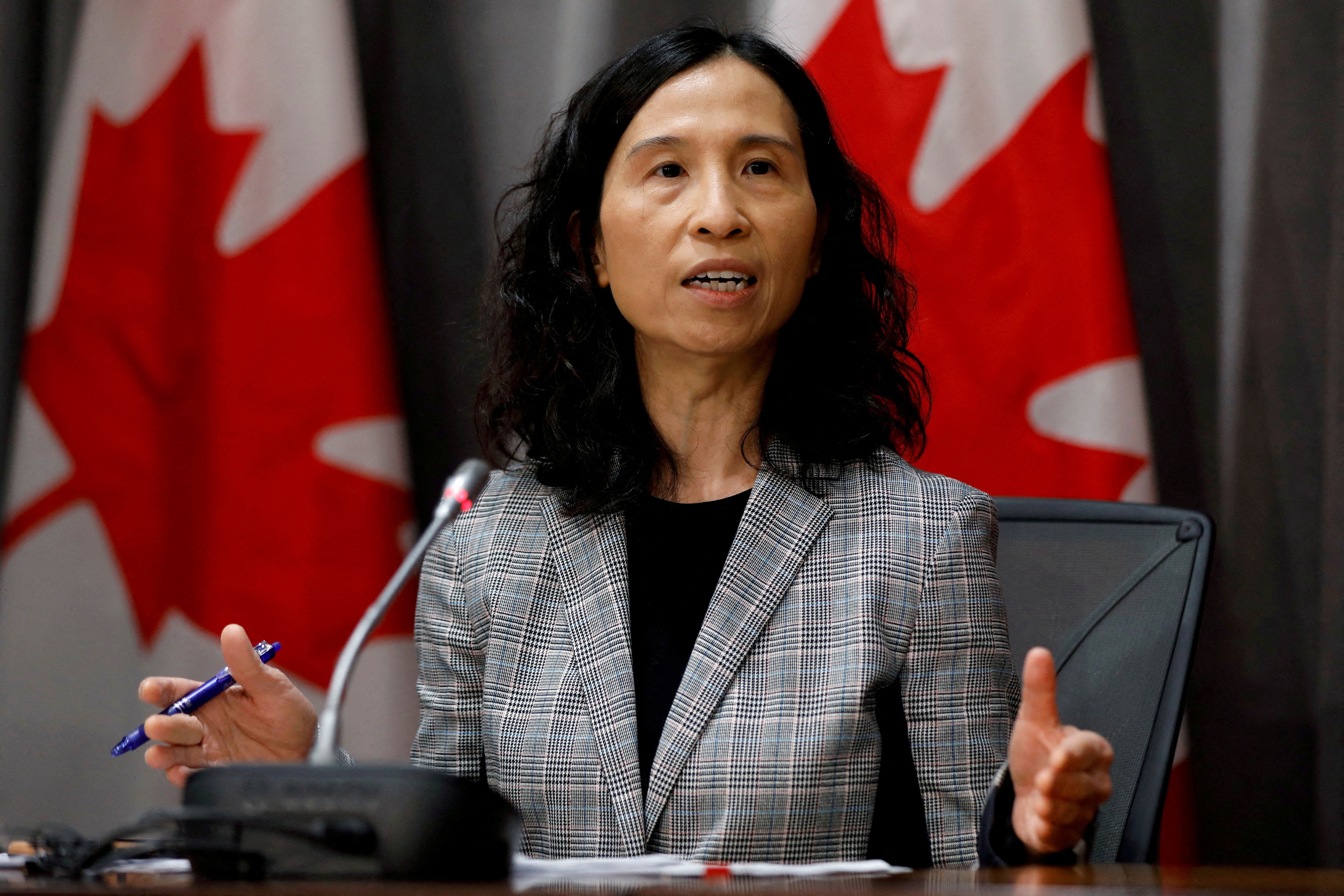 Canada's chief public health officer, Dr. Theresa Tam, attends a news conference as efforts continue to help slow the spread of coronavirus disease (COVID-19) in Ottawa