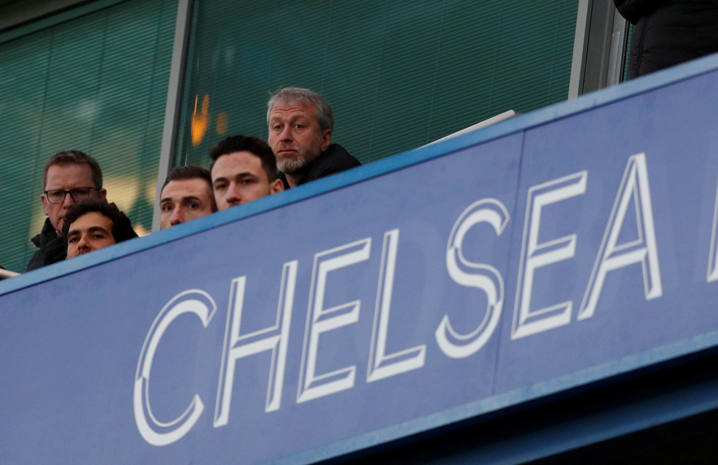 Chelsea owner Roman Abramovich in the stands
