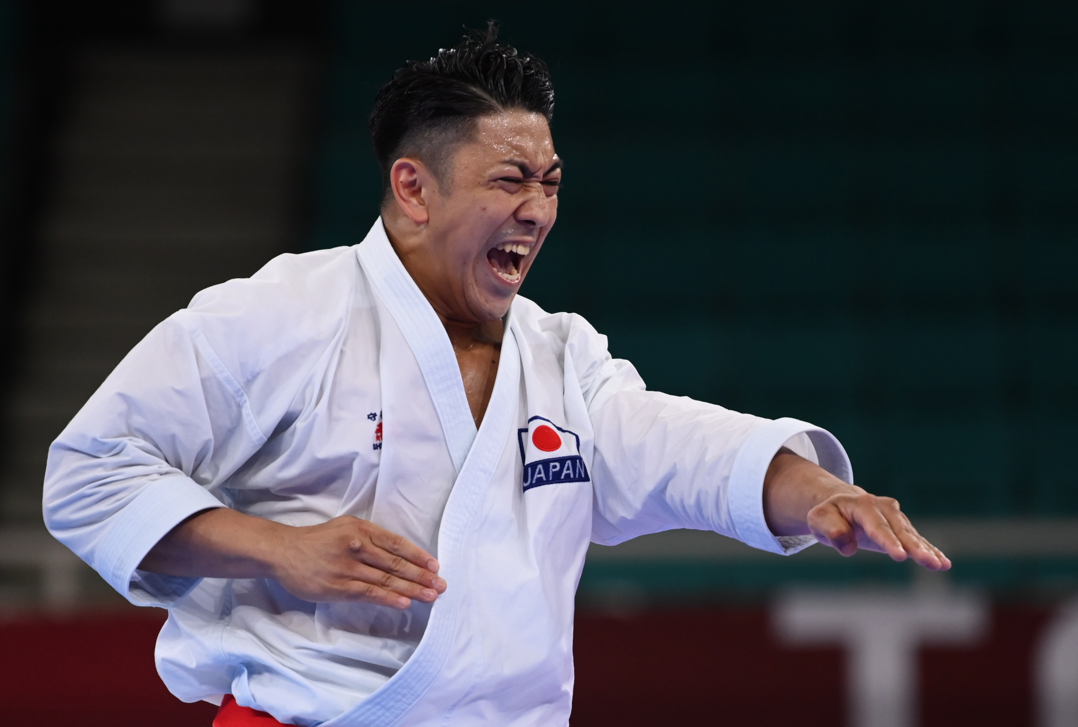Tokyo 2020 Olympics - Karate - Men's Individual Kata - Ranking Round - Nippon Budokan, Tokyo, Japan - August 6, 2021. Ryo Kiyuna of Japan competes. REUTERS/Annegret Hilse