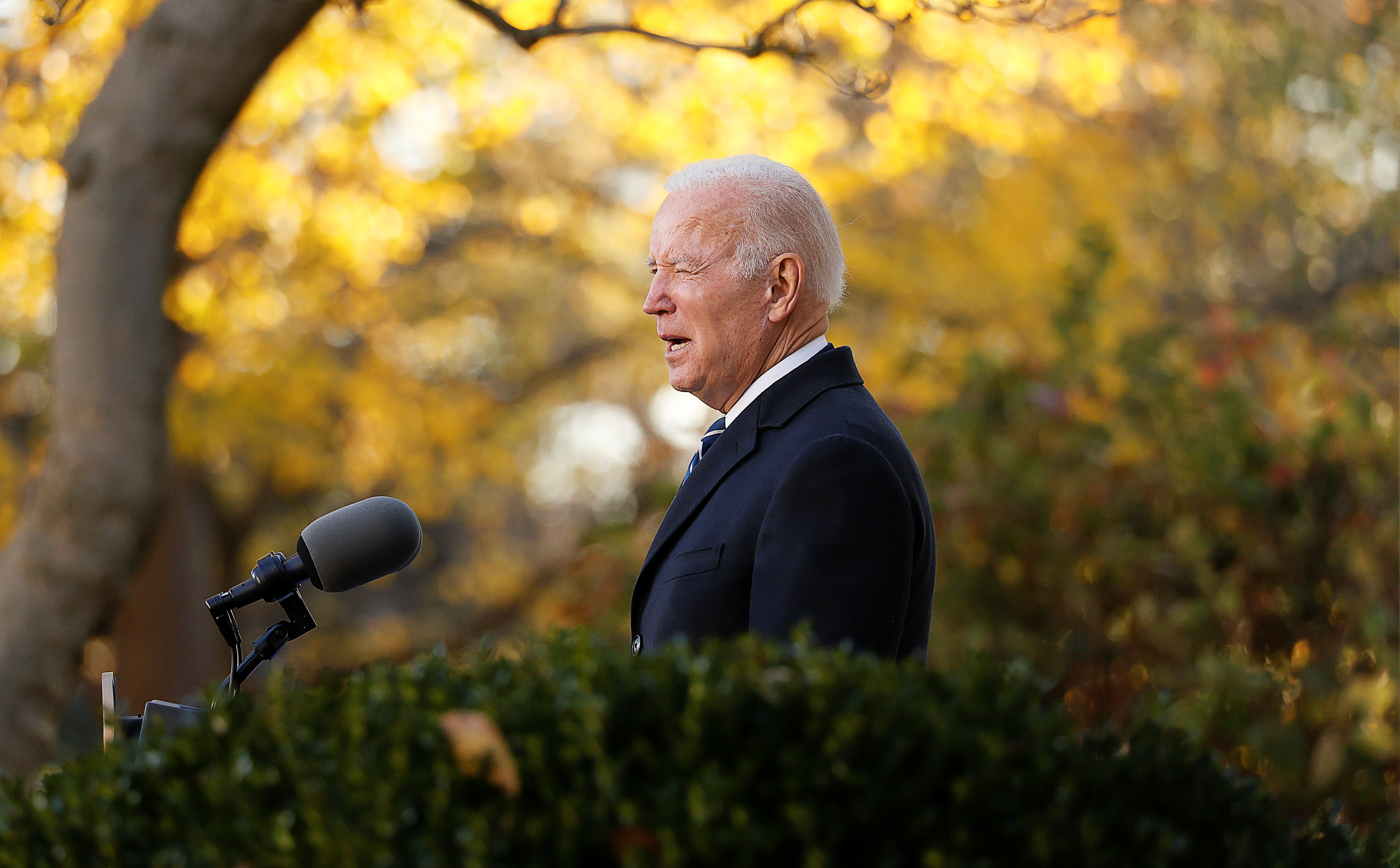 U.S. President Joe Biden hosts the 74th National Thanksgiving Turkey Presentation at the White House in Washington