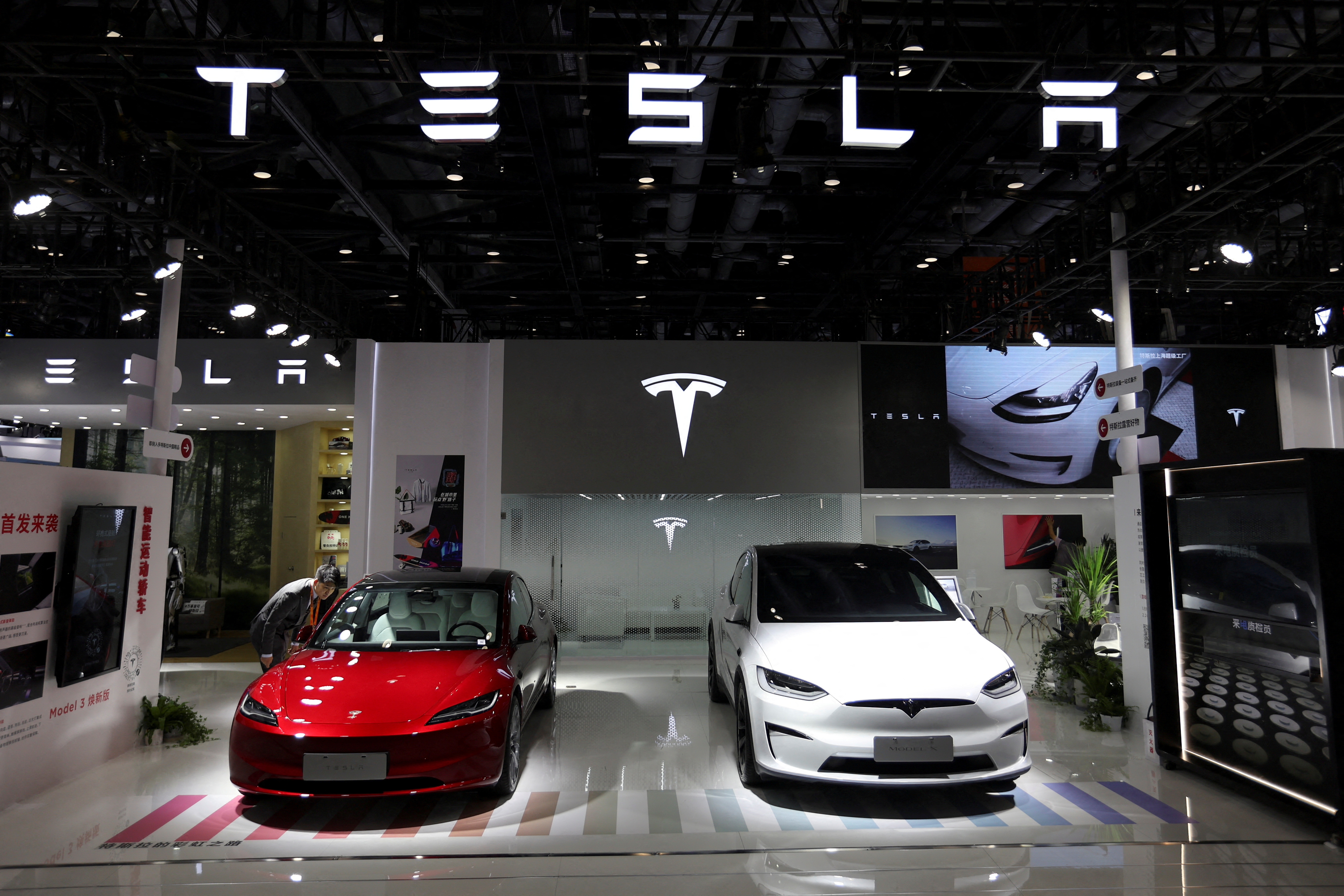 Tesla's new Model 3 in Beijing