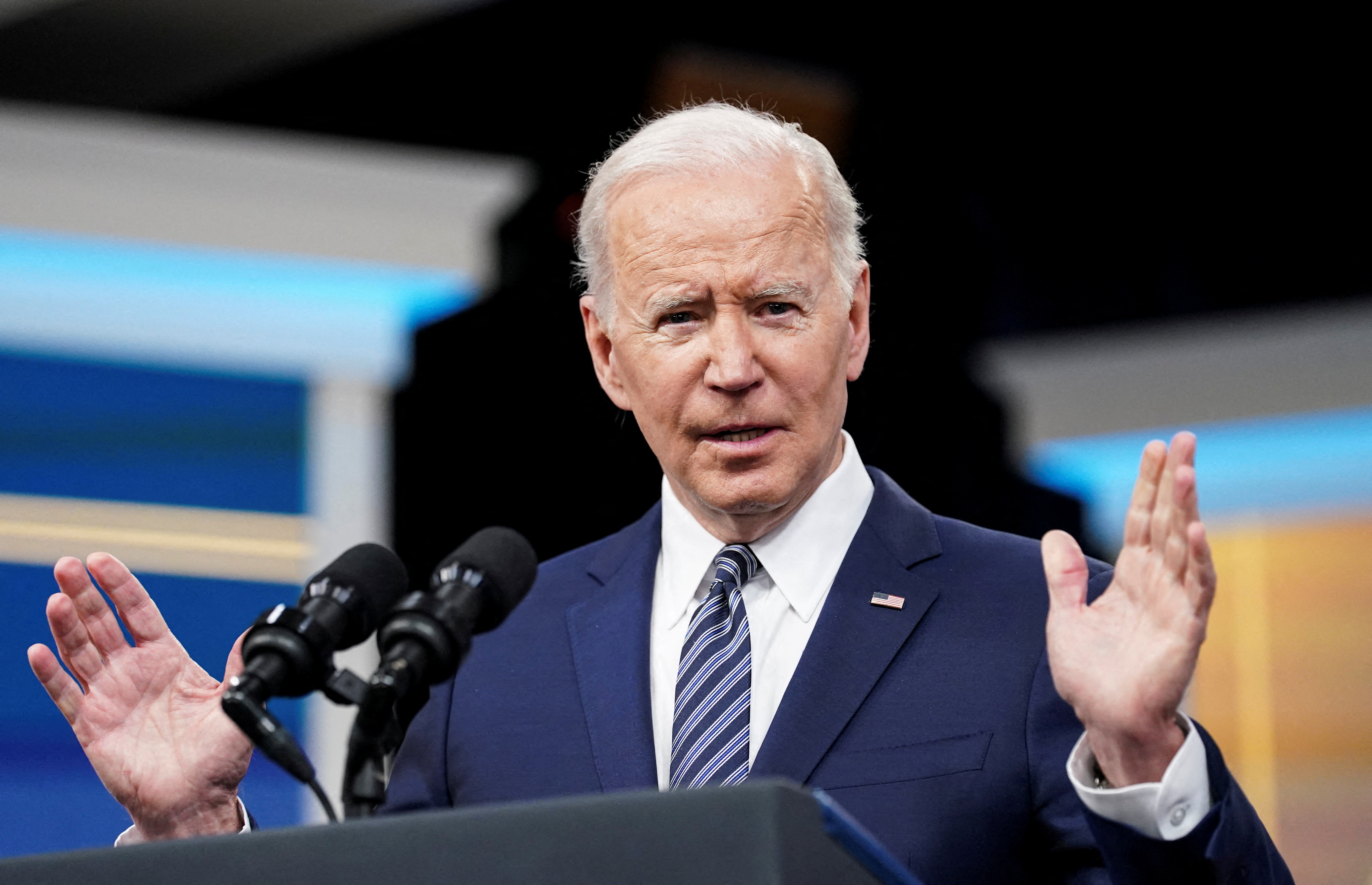 U.S. President Biden announces administration actions to lower gasoline prices at the White House in Washington