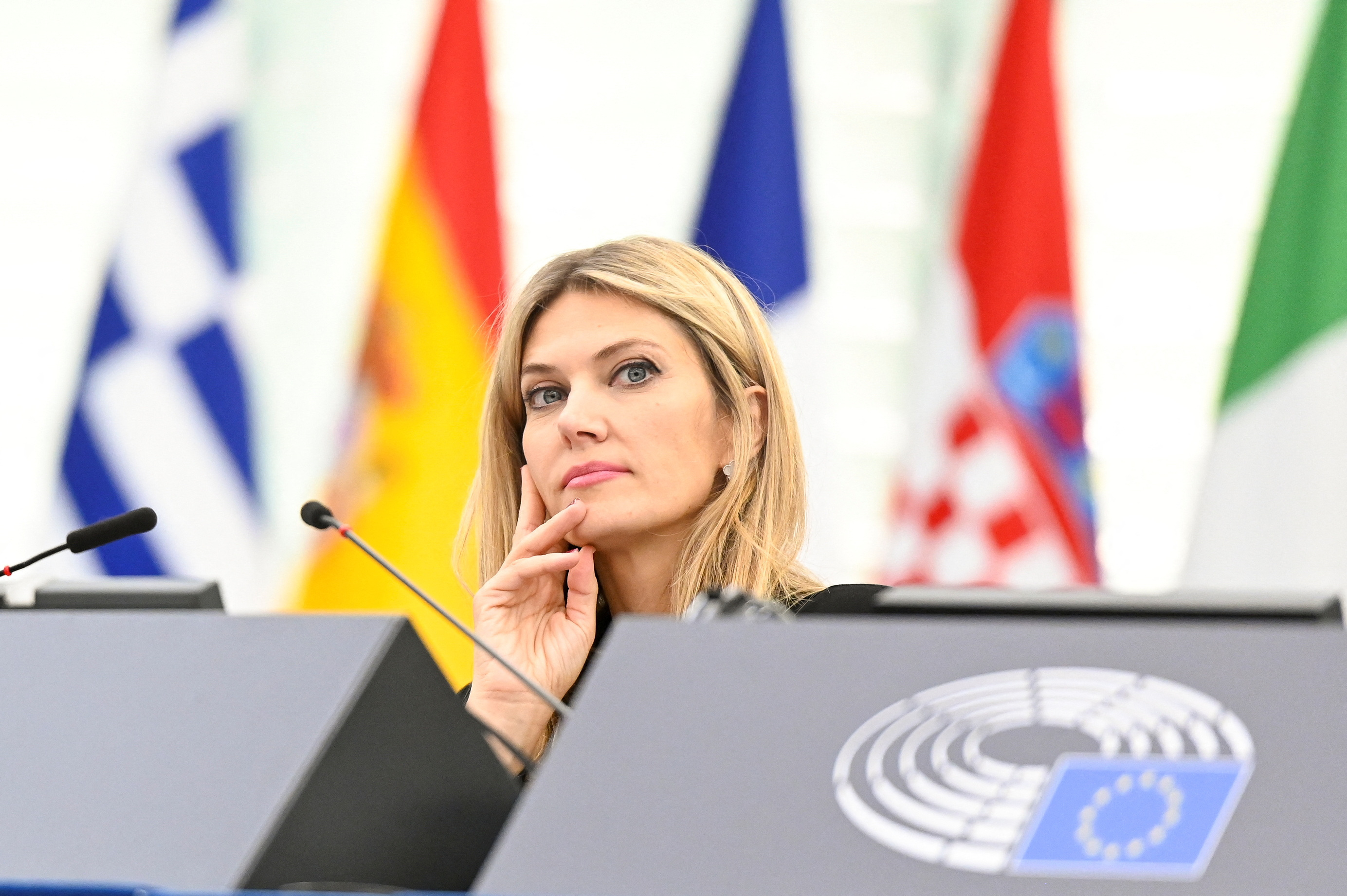European Parliament vice president, Greek socialist Eva Kaili, is seen at the European Parliament in Strasbourg