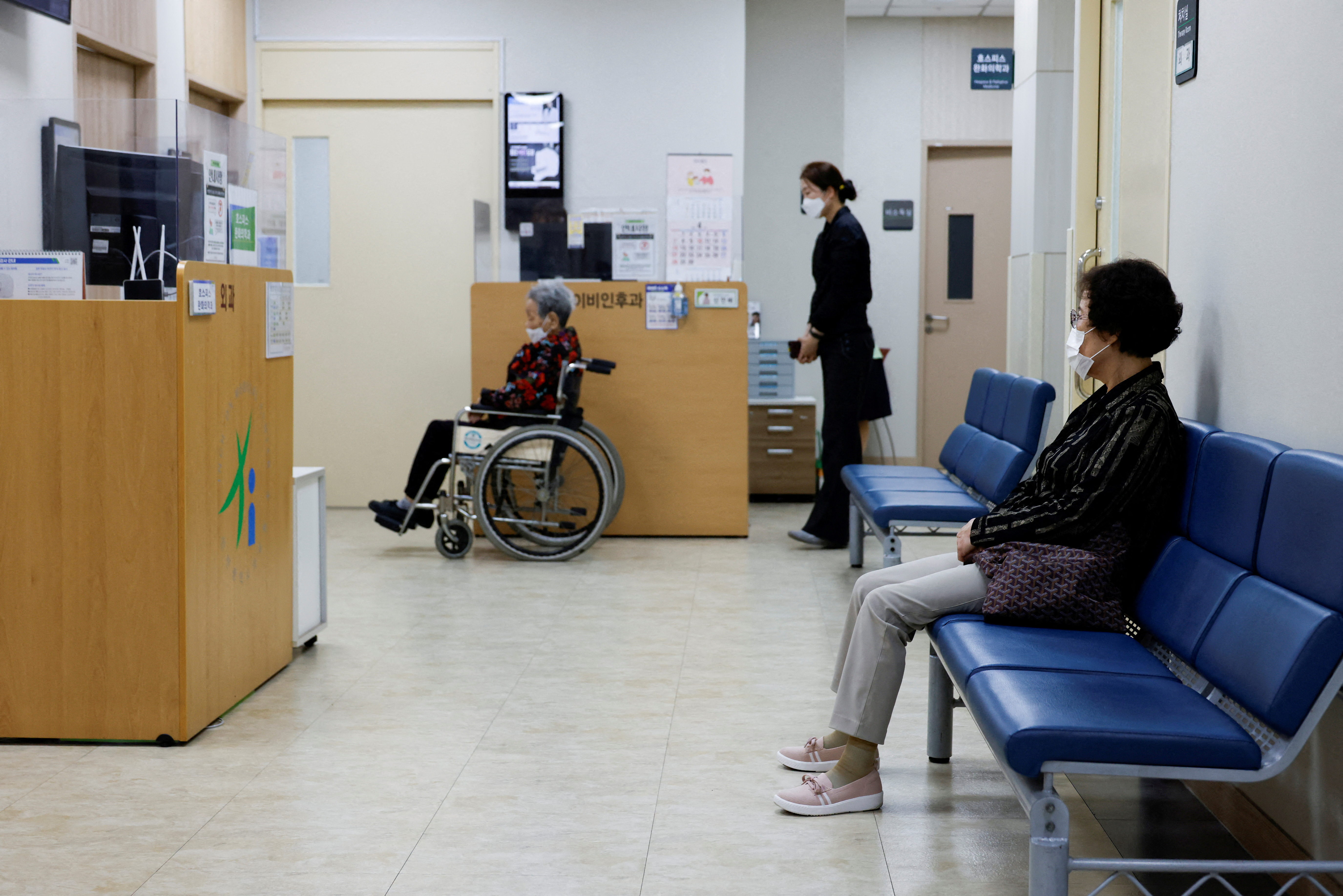 Patients wait for medical treatment at Incheon Medical Center