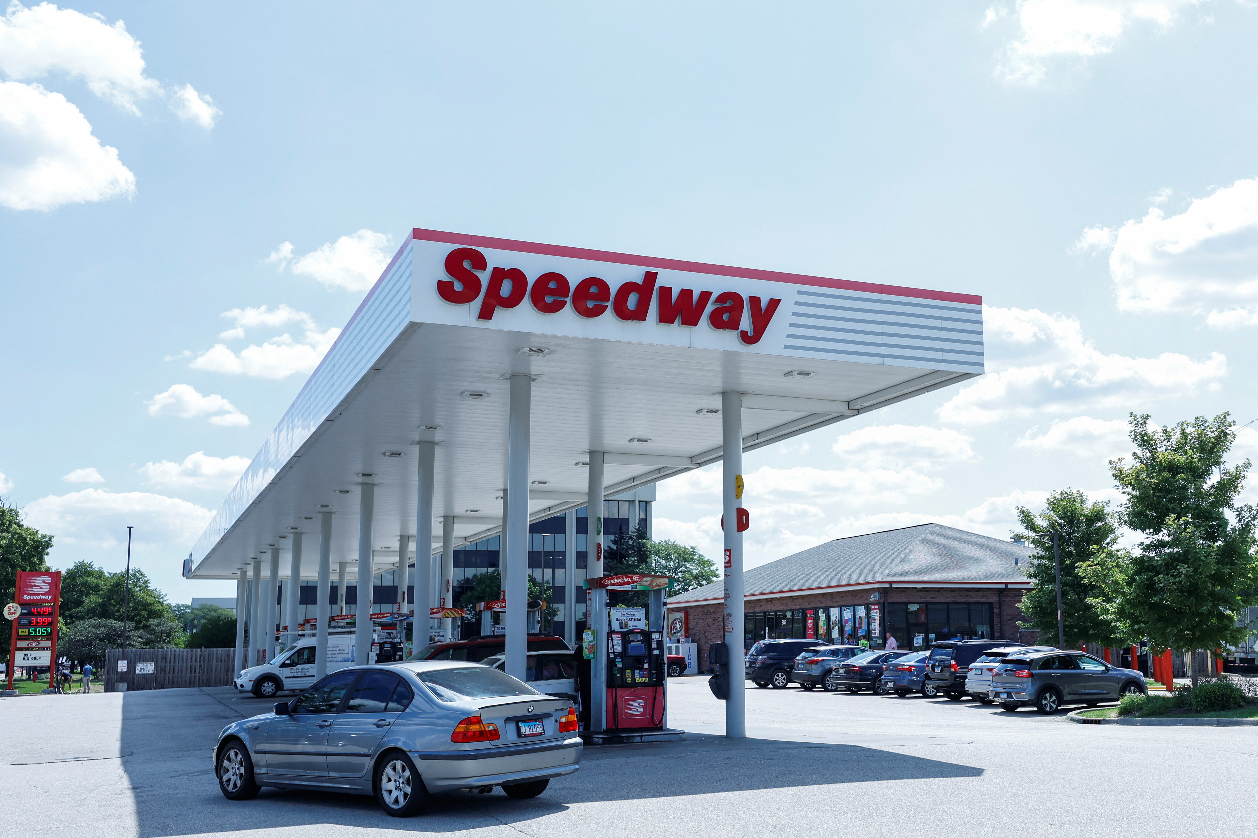 Speedway gas station where the winning ticket for the Mega Millions lottery jackpot was sold, in Des Plaines