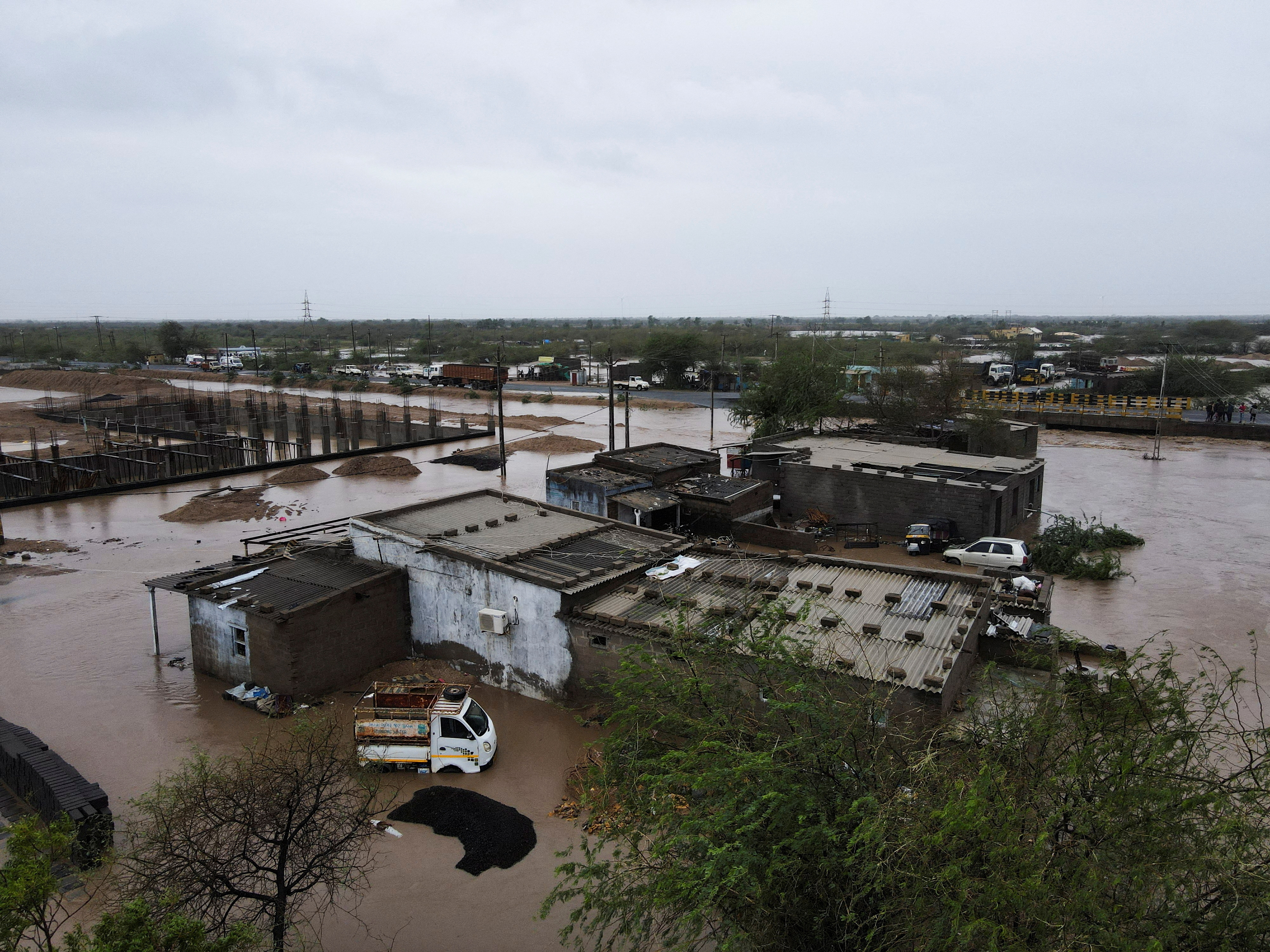 Aftermath of Cyclone Biparjoy, in the western state of Gujarat
