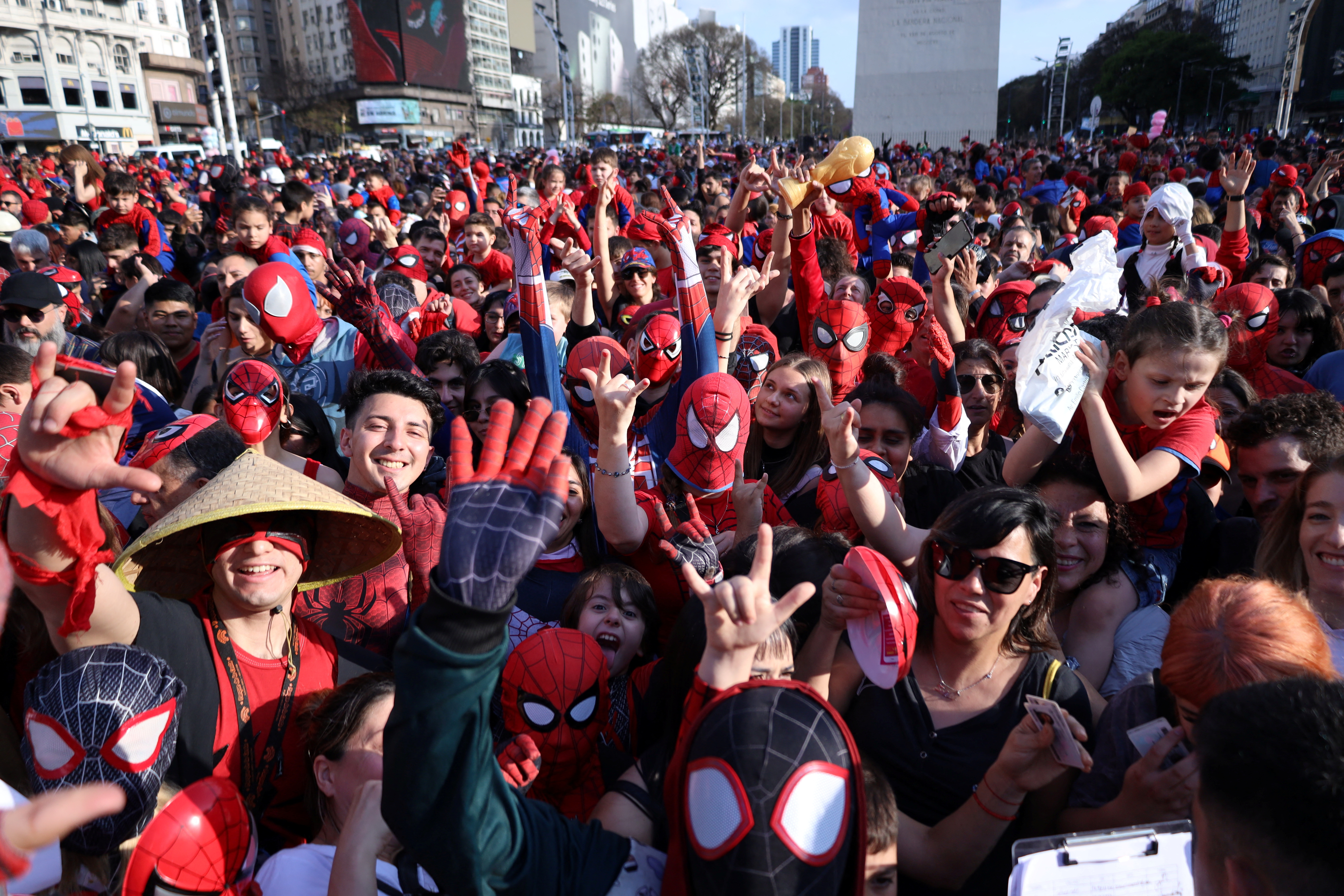 Spider-Man costume record attempt goes SPLAT!