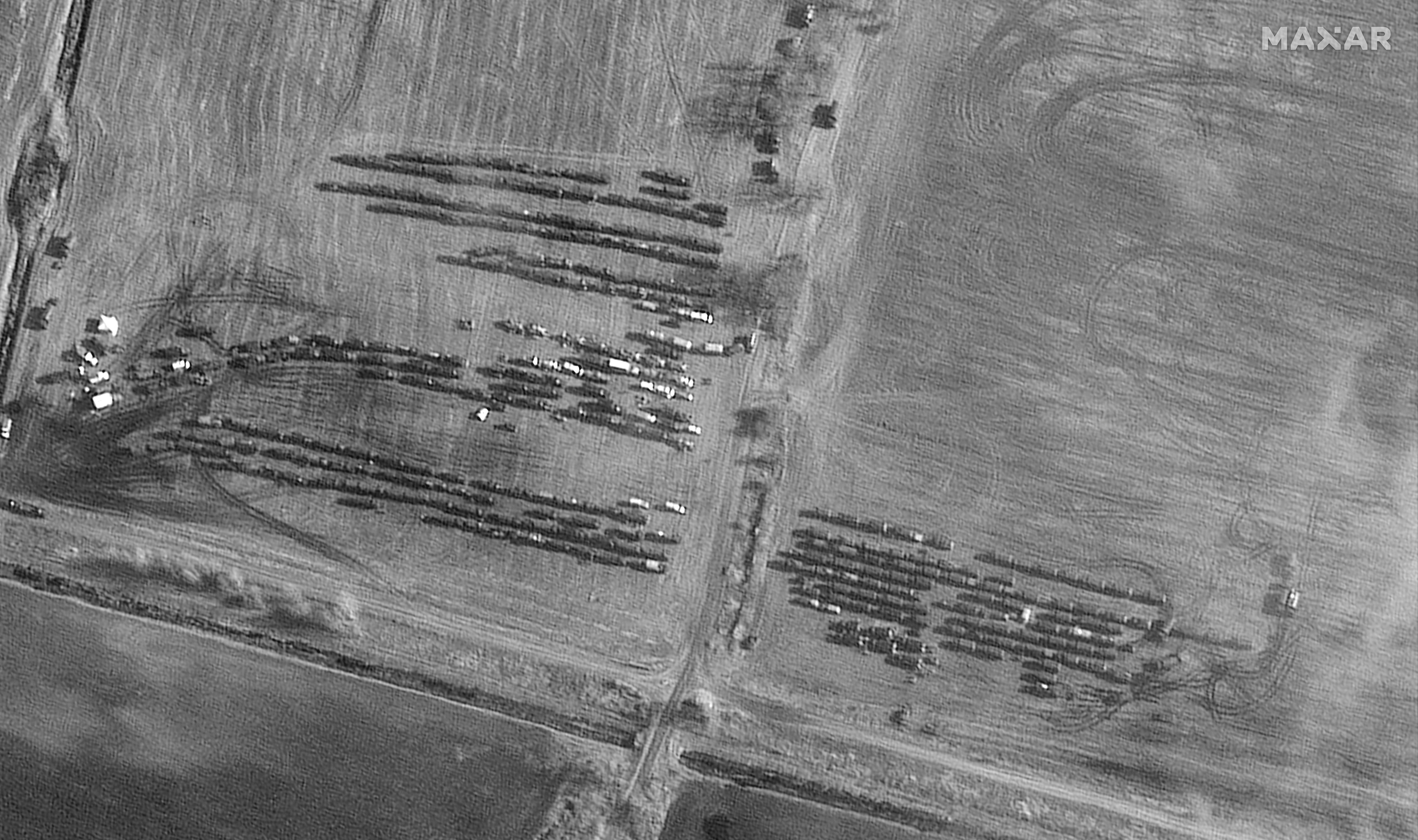 Satellite imagery shows ground forces deployment, northeast of Chojniki
