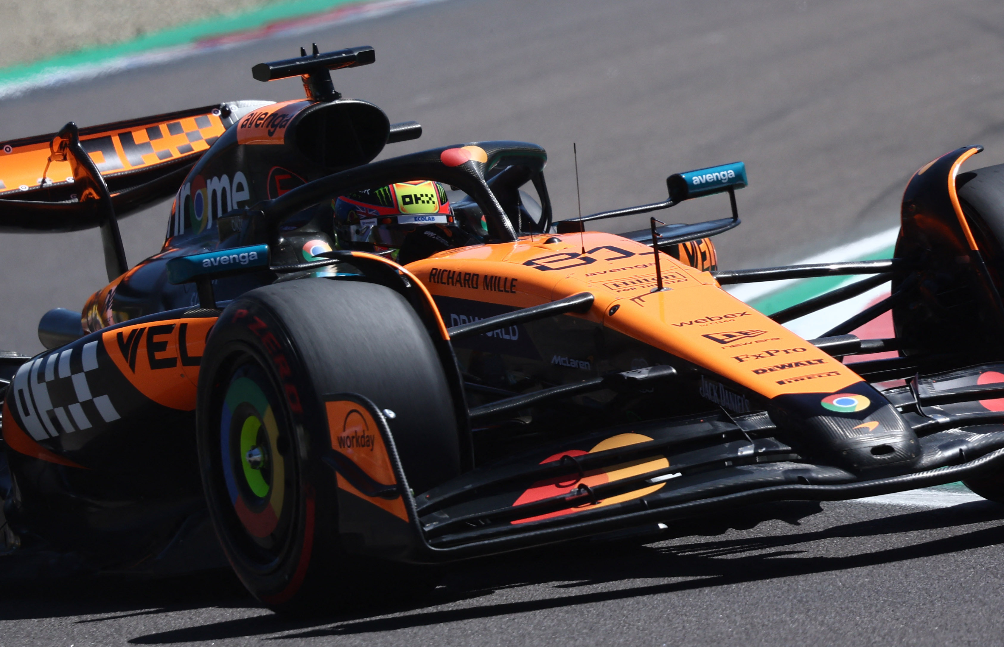 F1＝エミリアロマーニャGPフリー、マクラーレン勢が最速 角田8番手