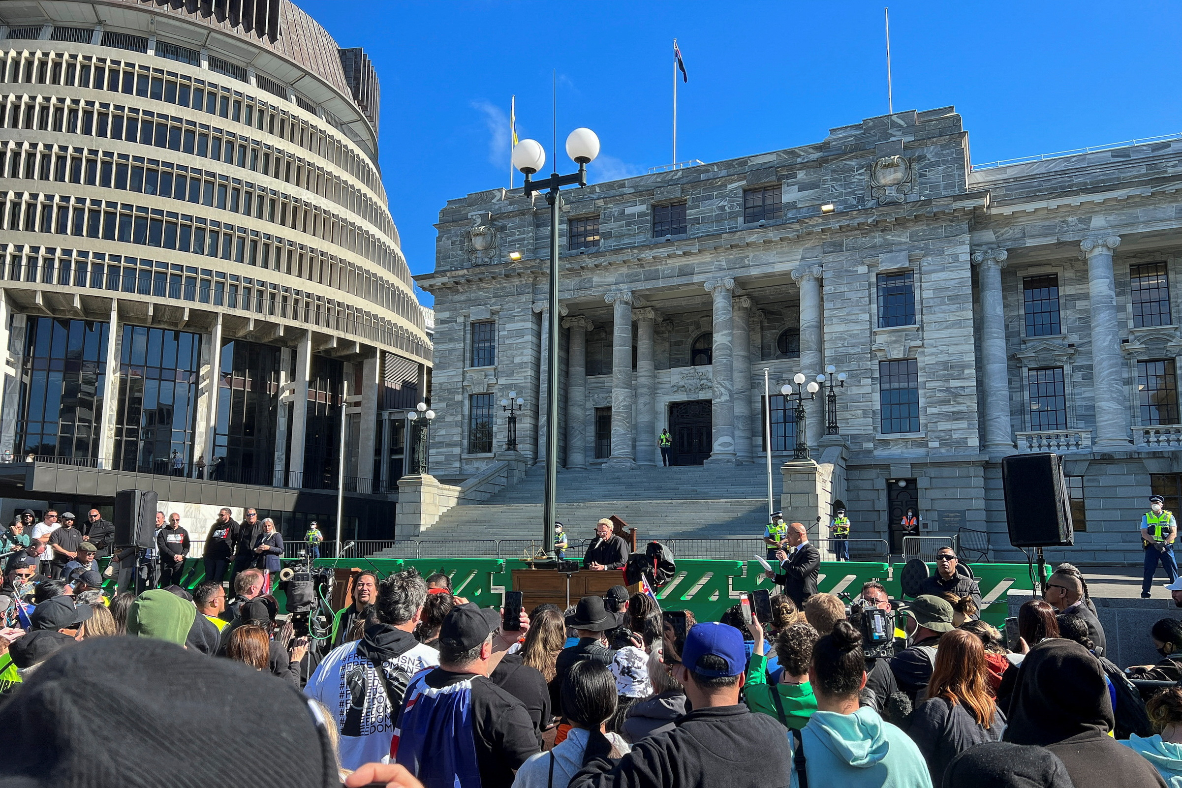 Anti-government Protesters Gather Outside New Zealand's Parliament ...