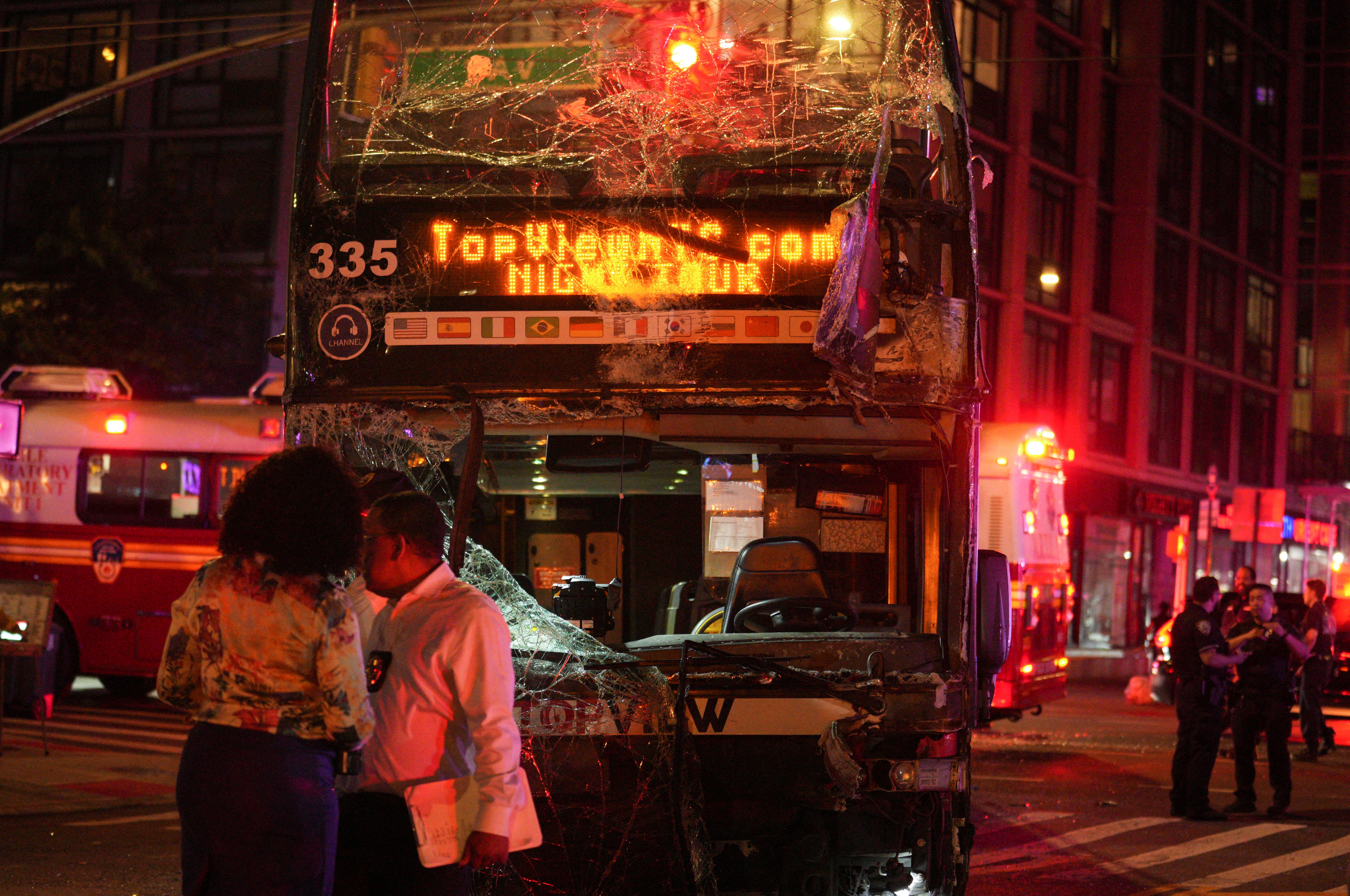 Bus crash in New York City
