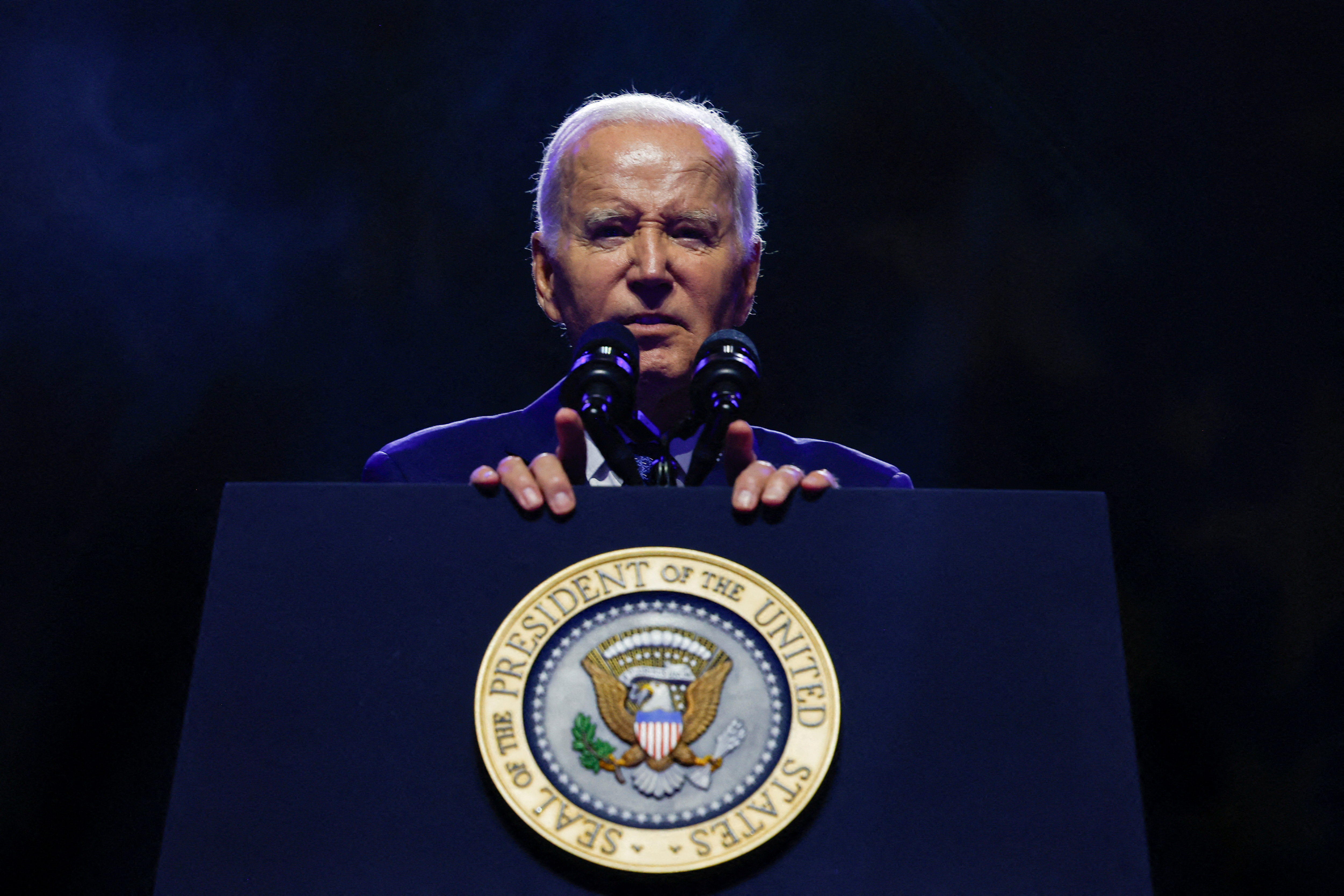 U.S. President Joe Biden attend an event honoring the legacy of late U.S. Senator John McCain in Tempe