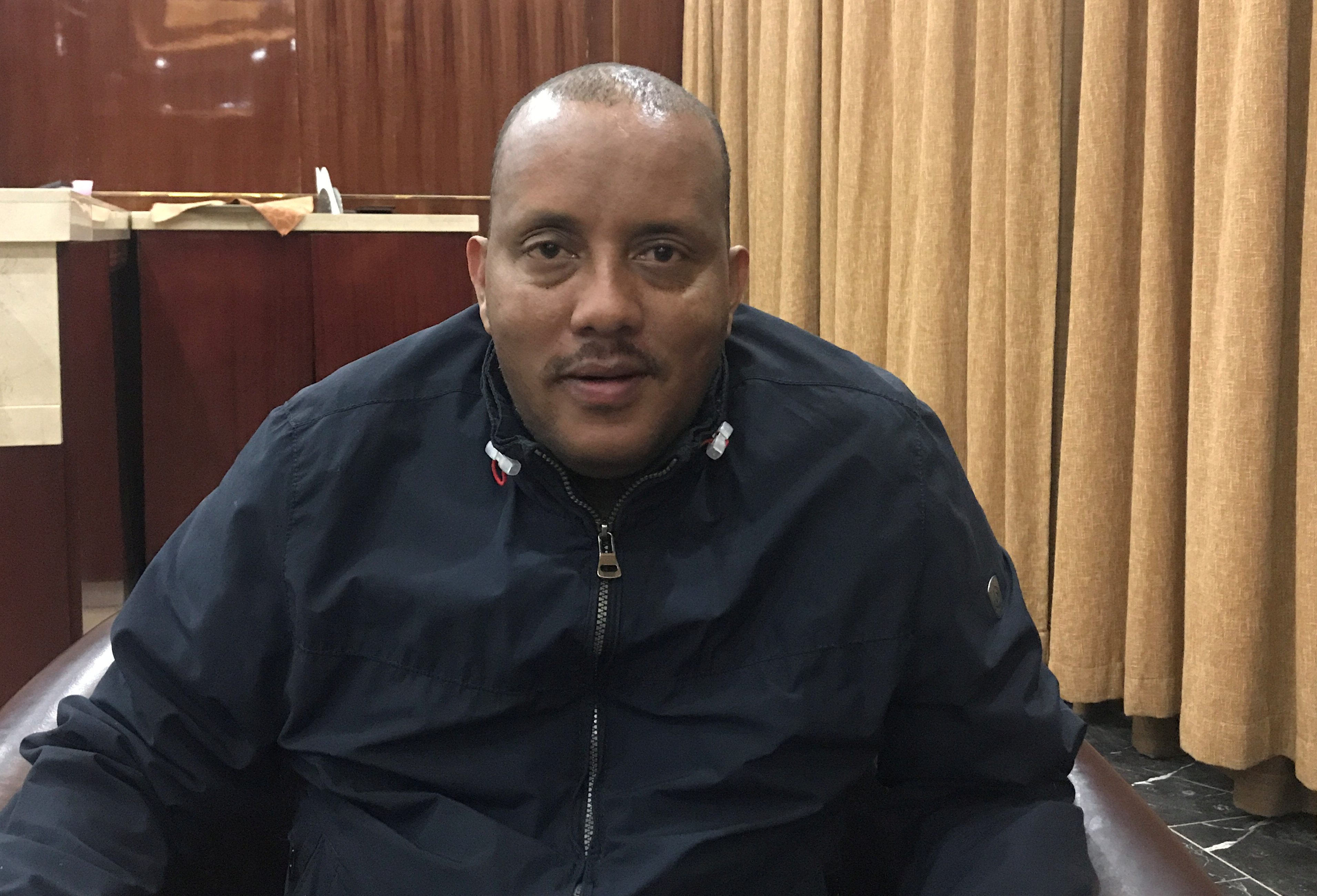 Getachew Reda poses for a photo during a Reuters interview in Mekelle