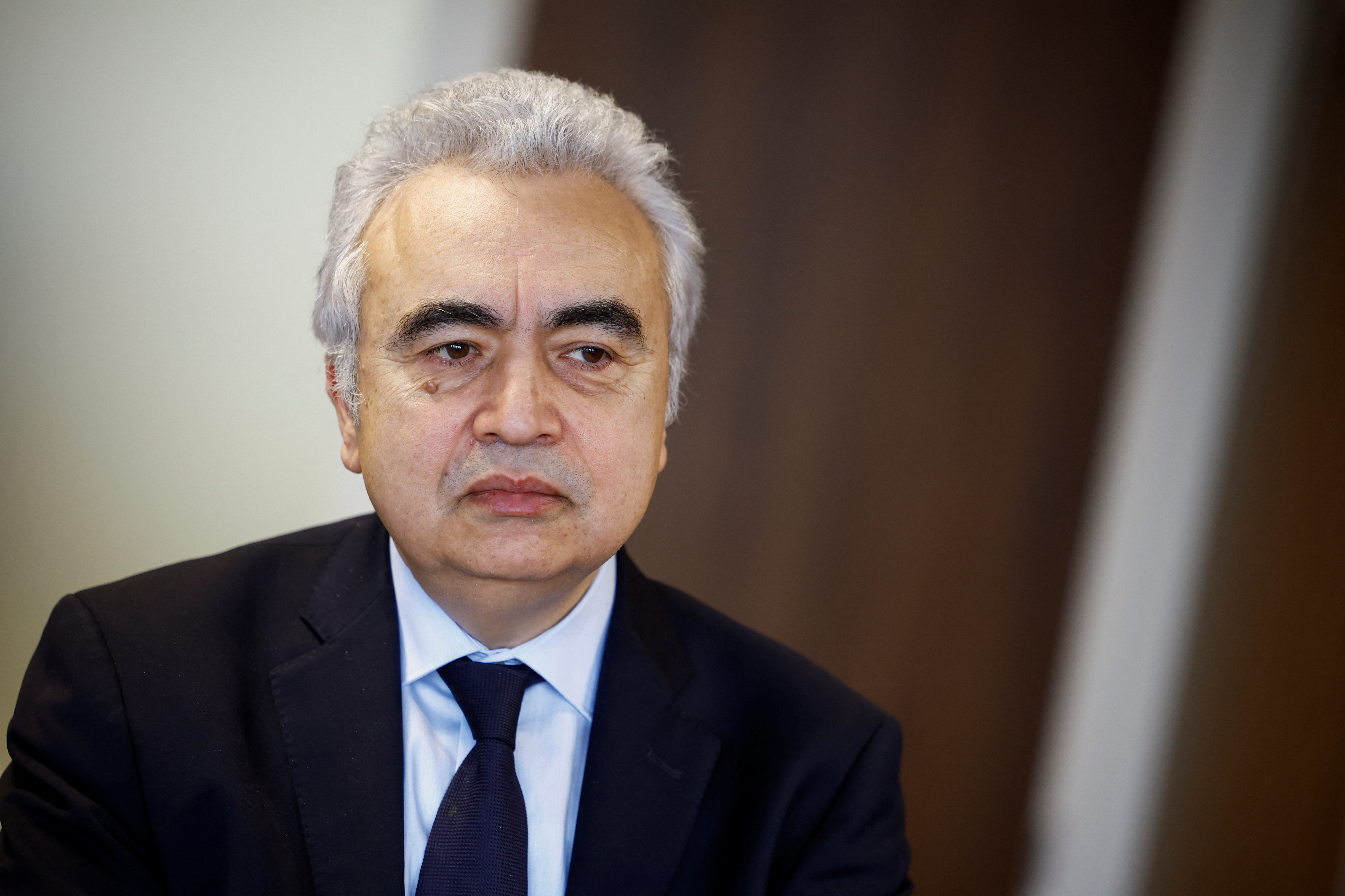 The IEA chief Fatih Birol attends an interview with Reuters in Paris