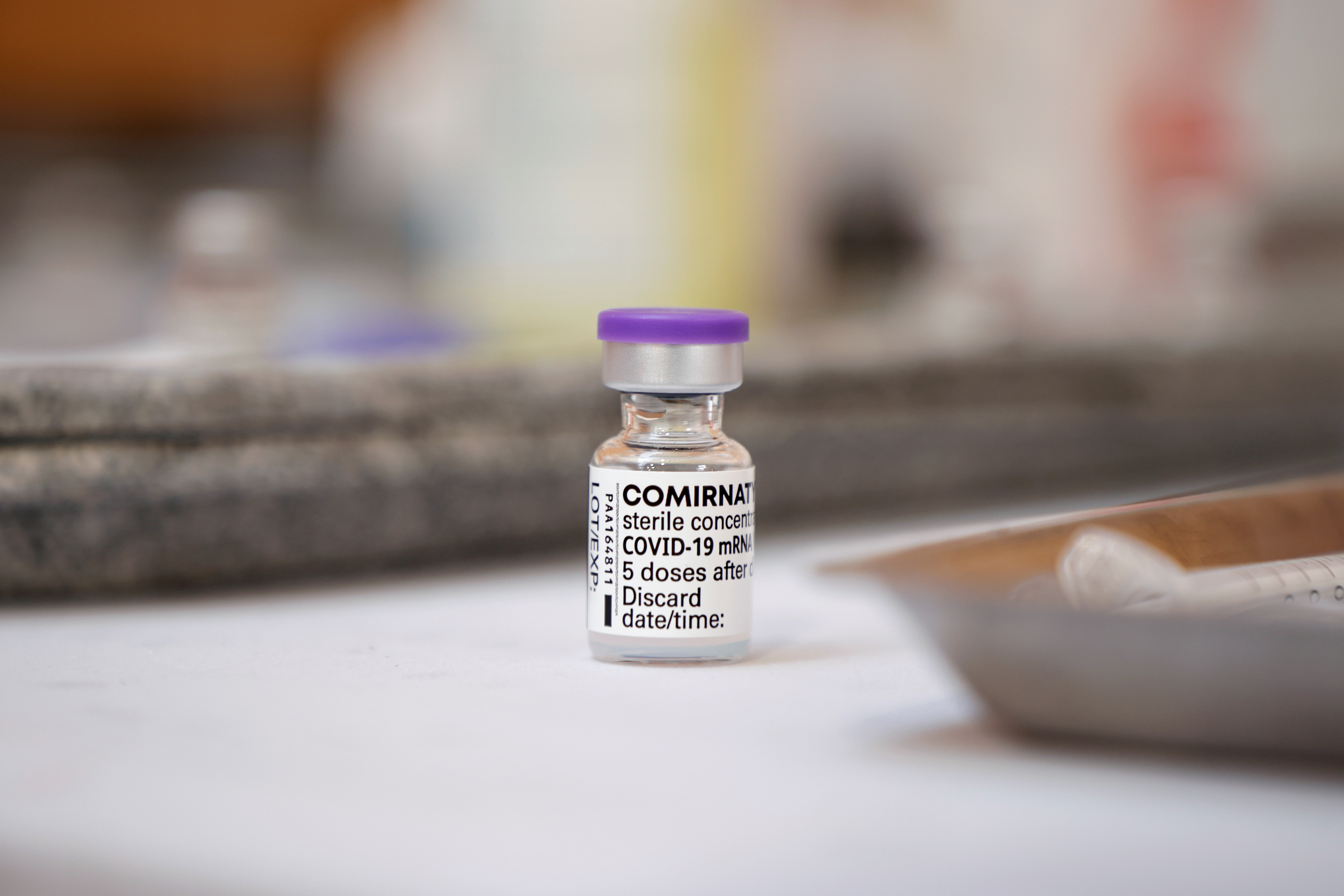 Coronavirus disease (COVID-19) vaccination and testing campaign in Taverny near Paris