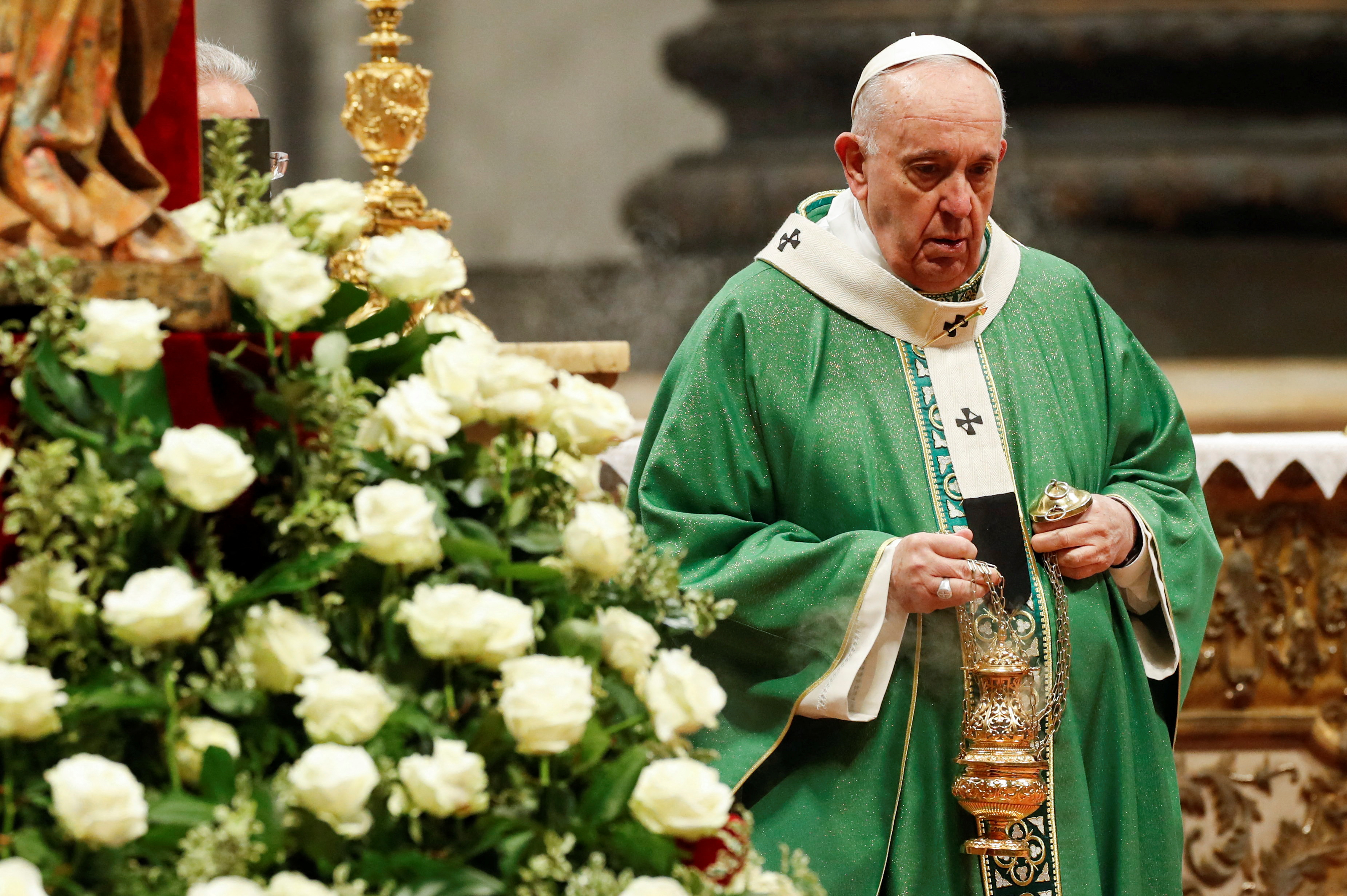 Pope Francis celebrates Holy Mass in St. Peter's Basilica to mark the Sunday of the Word of God