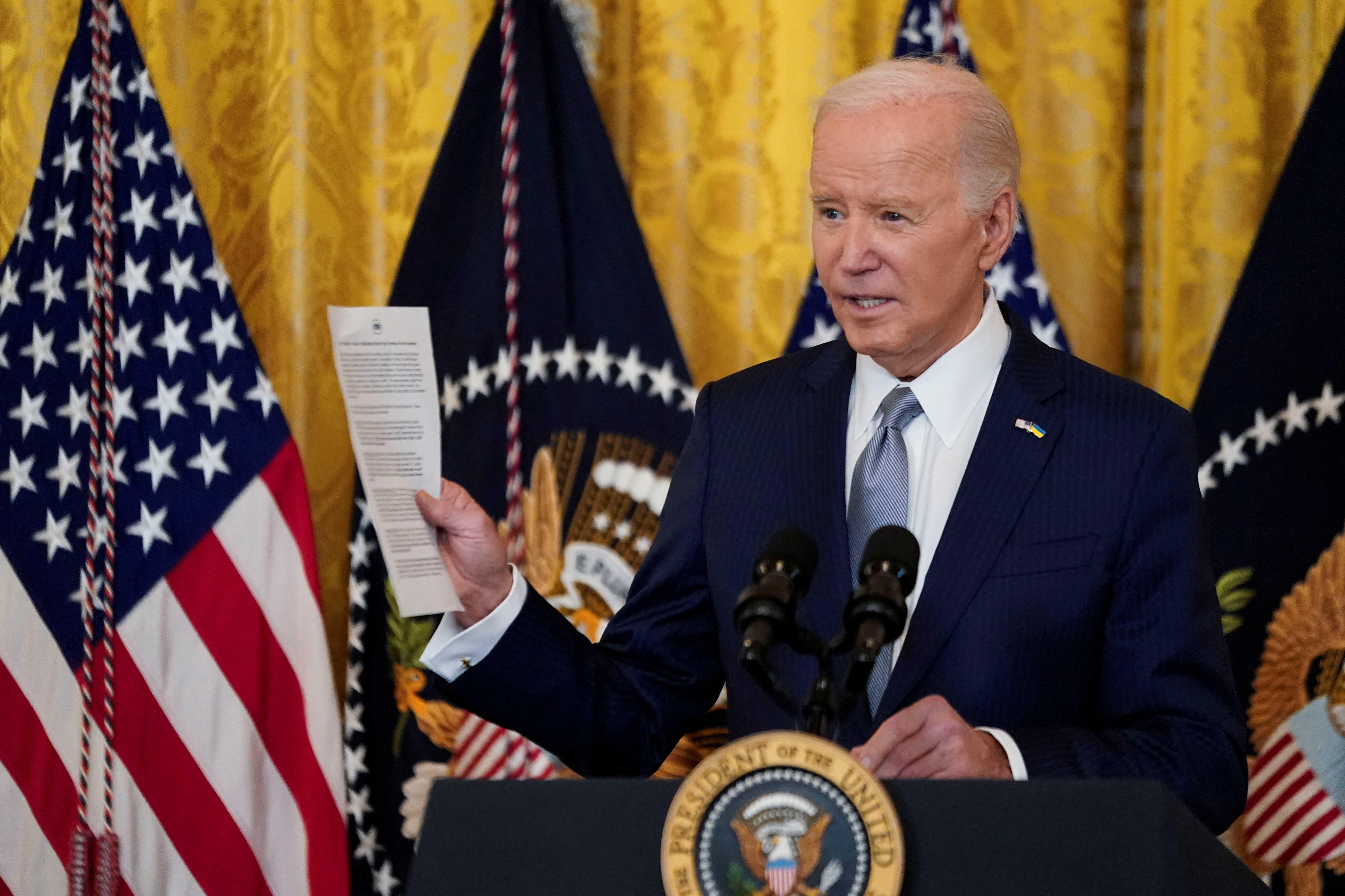 U.S. President Joe Biden meets with U.S. governors at the White House in Washington