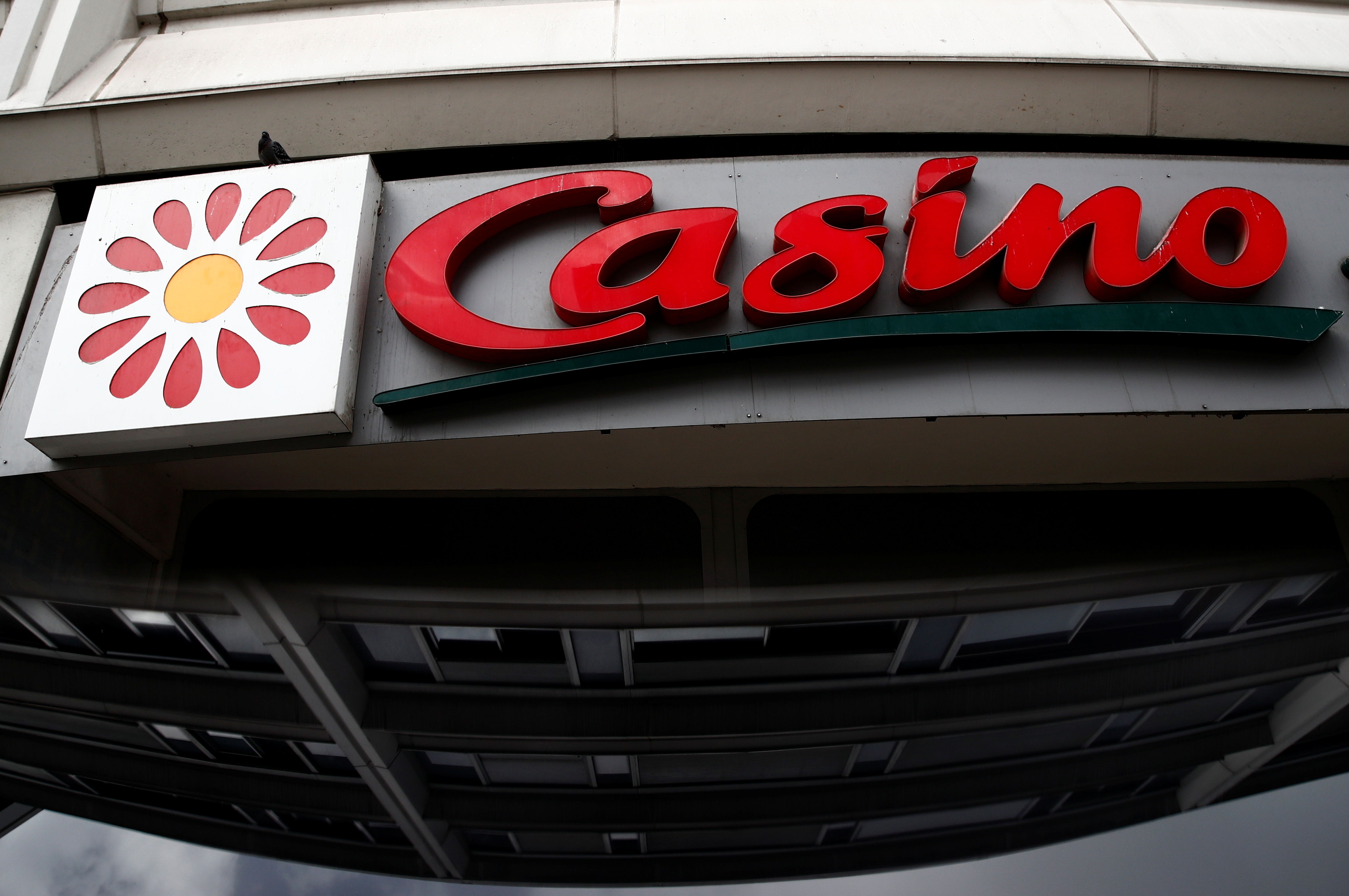 The logo of Casino supermarket is pictured in Paris, France, March 3, 2021. REUTERS/Gonzalo Fuentes