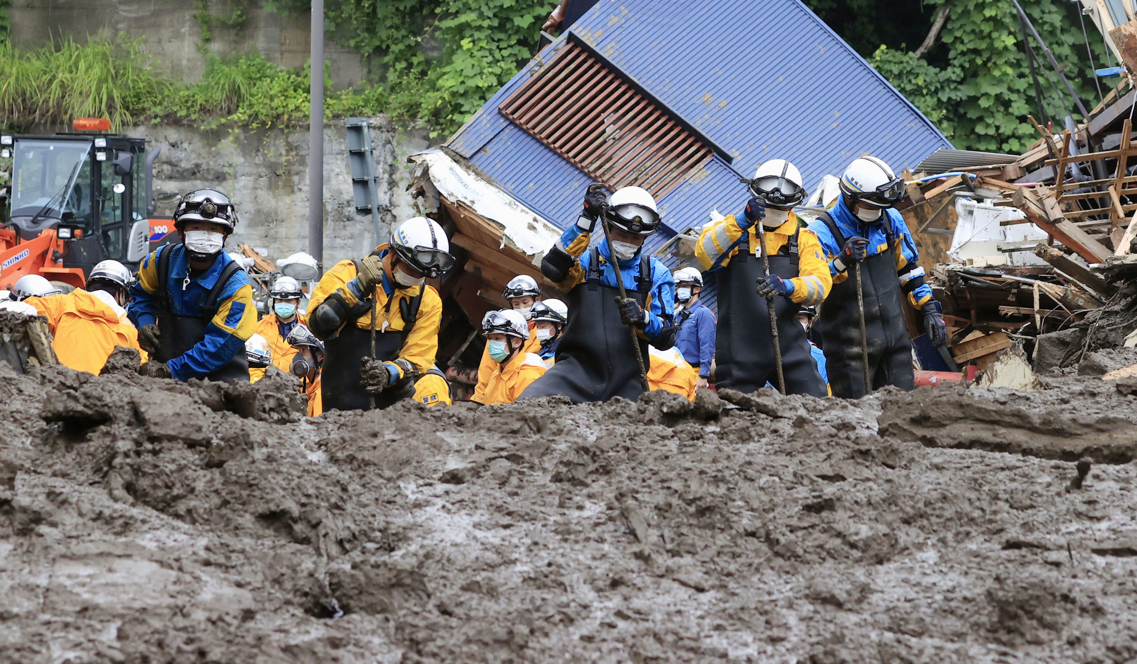 Aftermath of mudslide in Atami