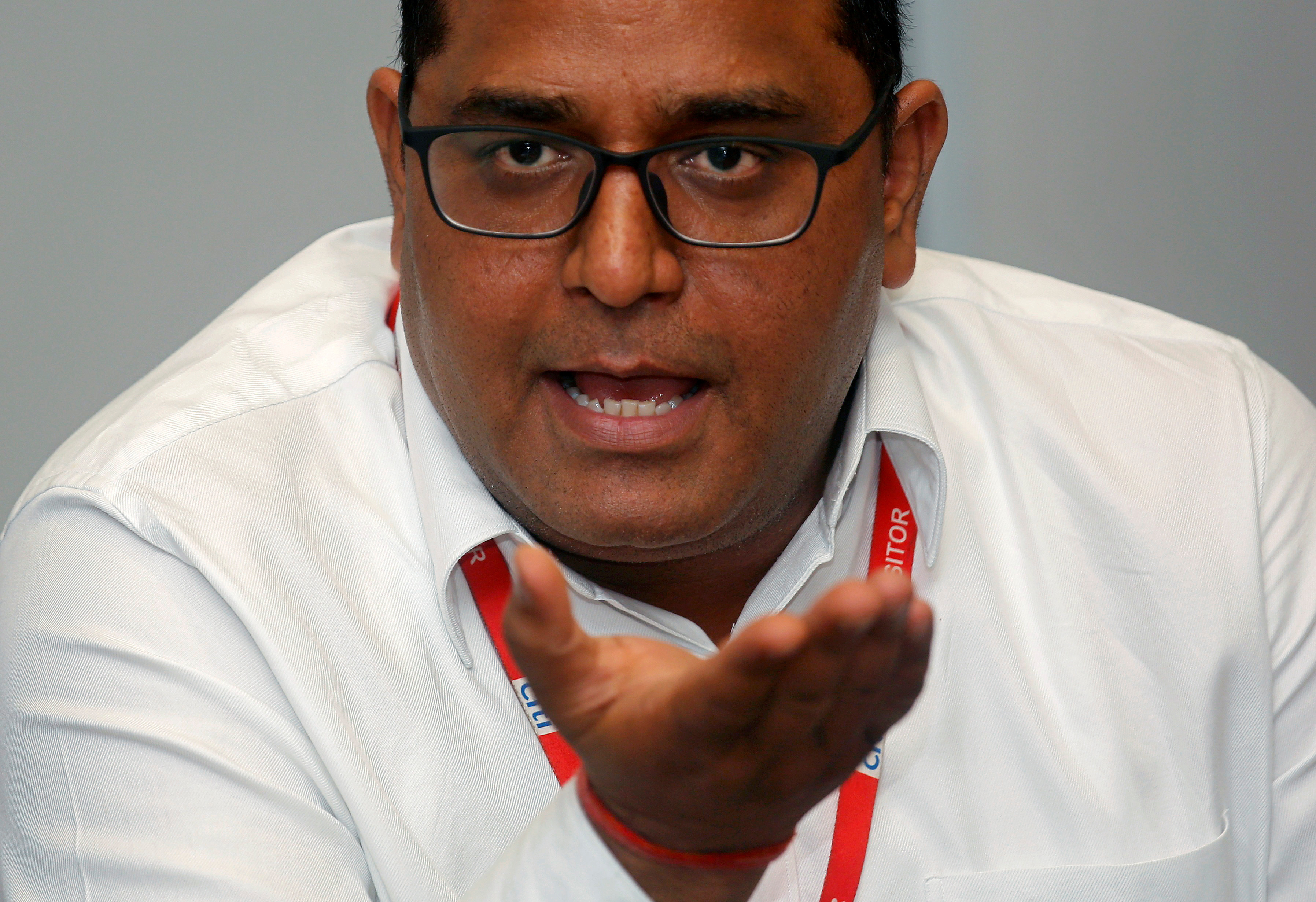 Vijay Shekhar Sharma, founder of Paytm's parent One97 Communications, speaks during the launch of a Citibank and Paytm credit card in Mumbai