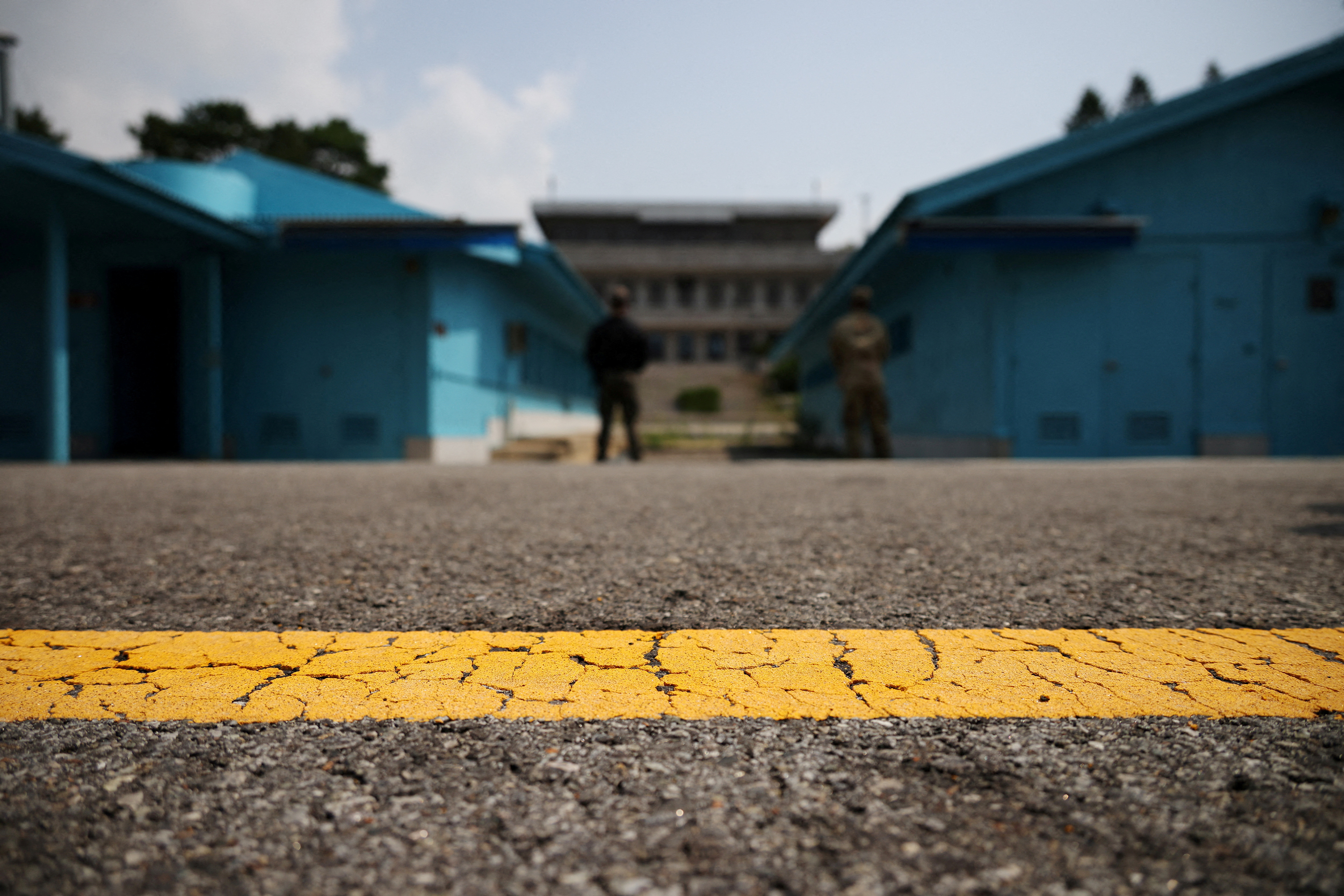 The truce village of Panmunjom inside the demilitarized zone (DMZ) separating the two Koreas