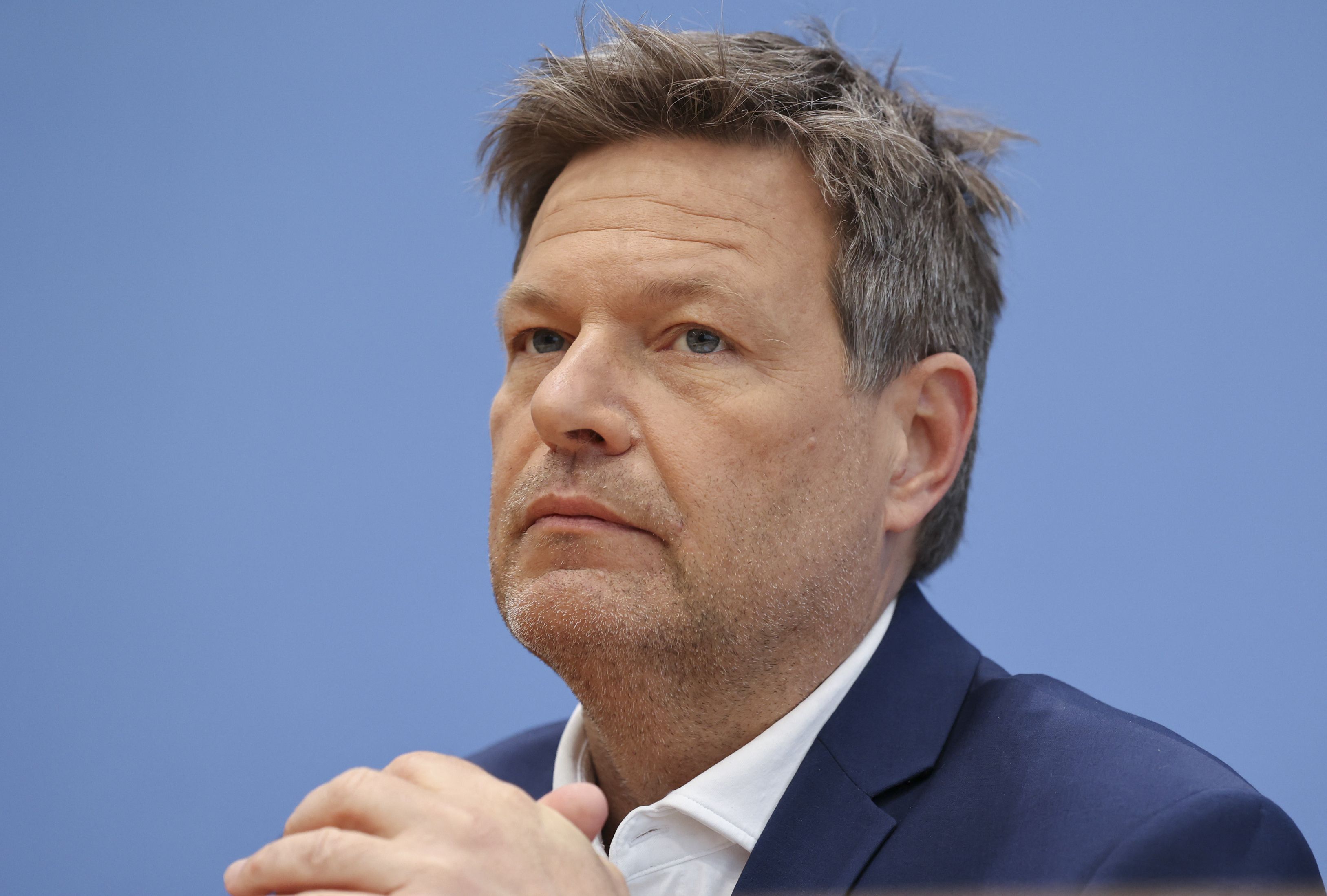 German Economics and Climate Change Minister Habeck addresses news conference