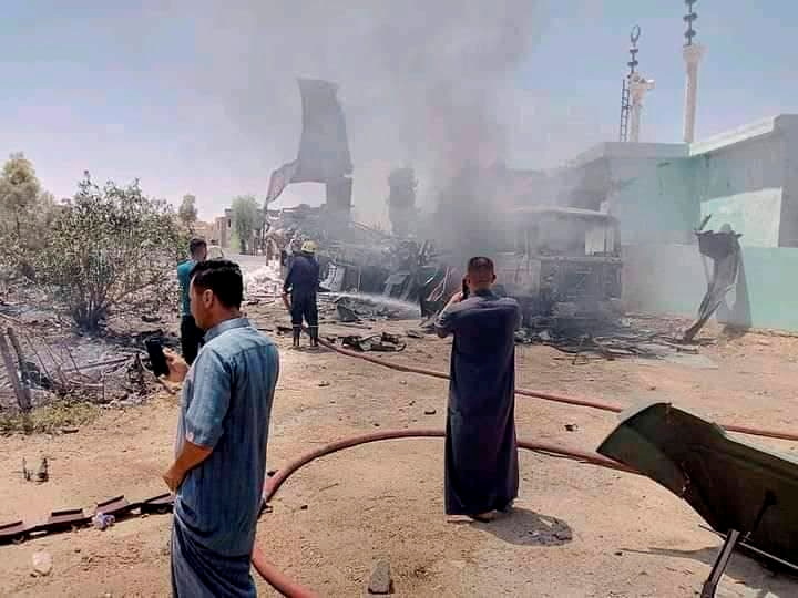 Rocket damage in Anbar province