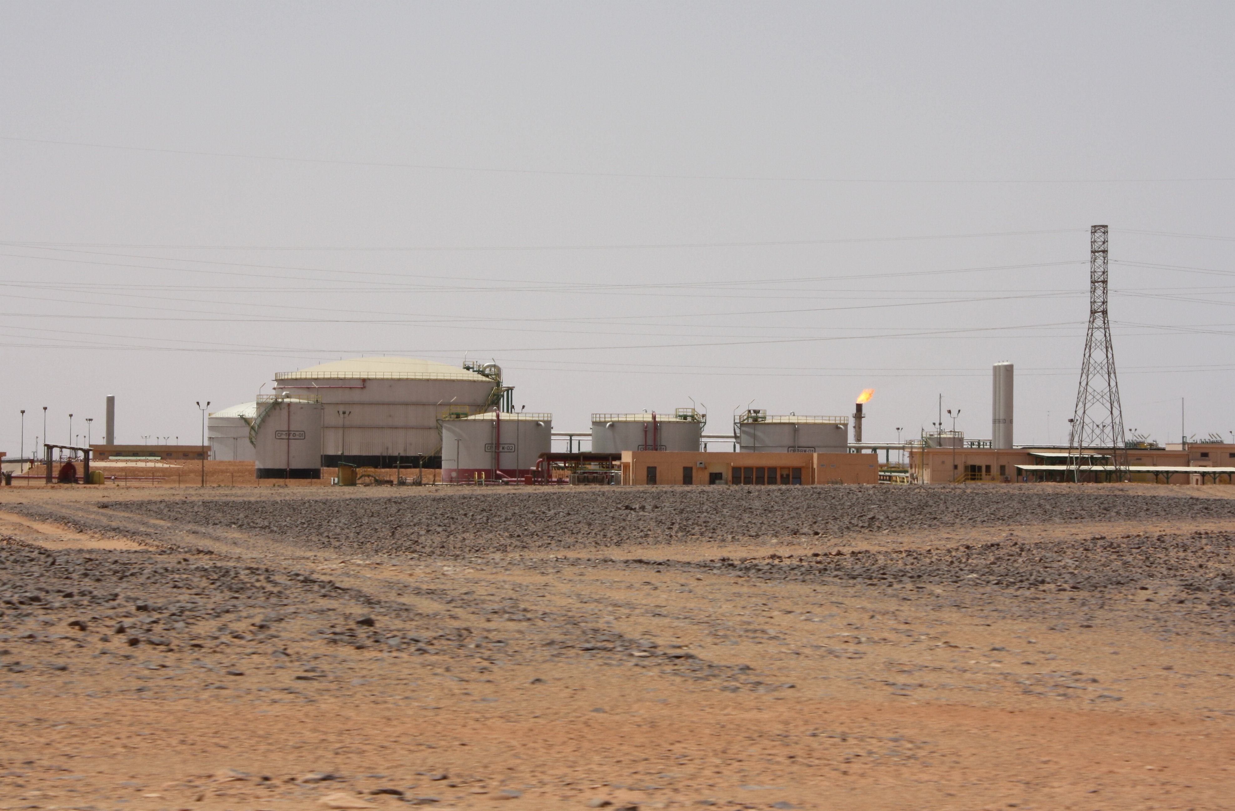 View shows El Feel oil field near Murzuq