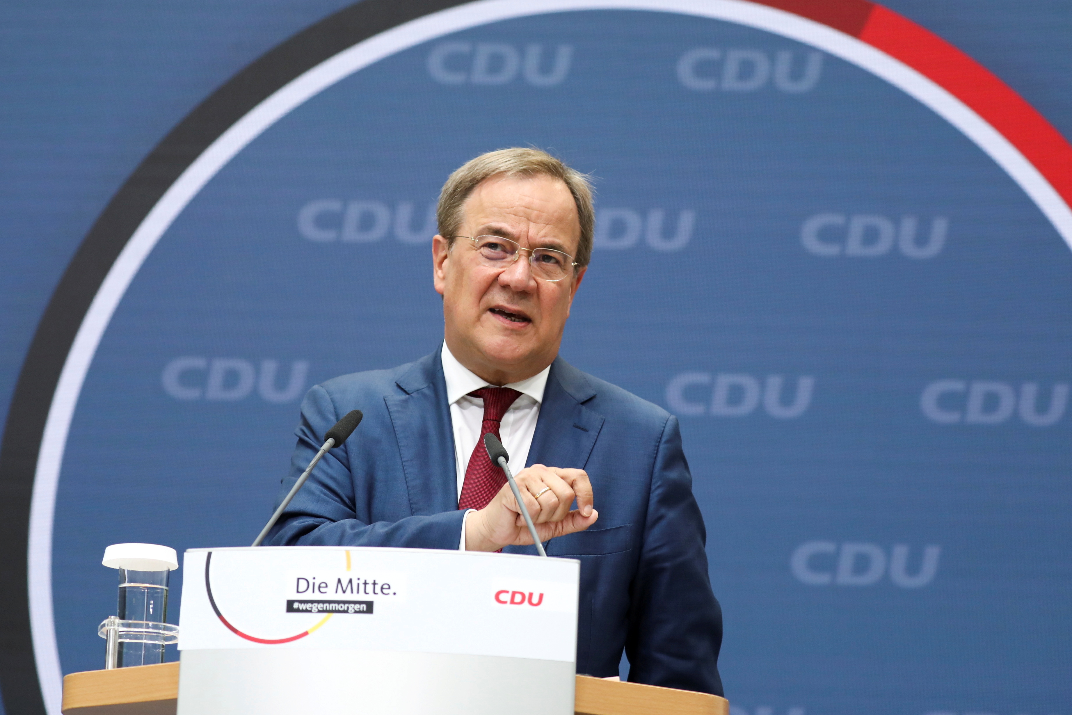 CDU party leader Laschet attends news conference in Berlin